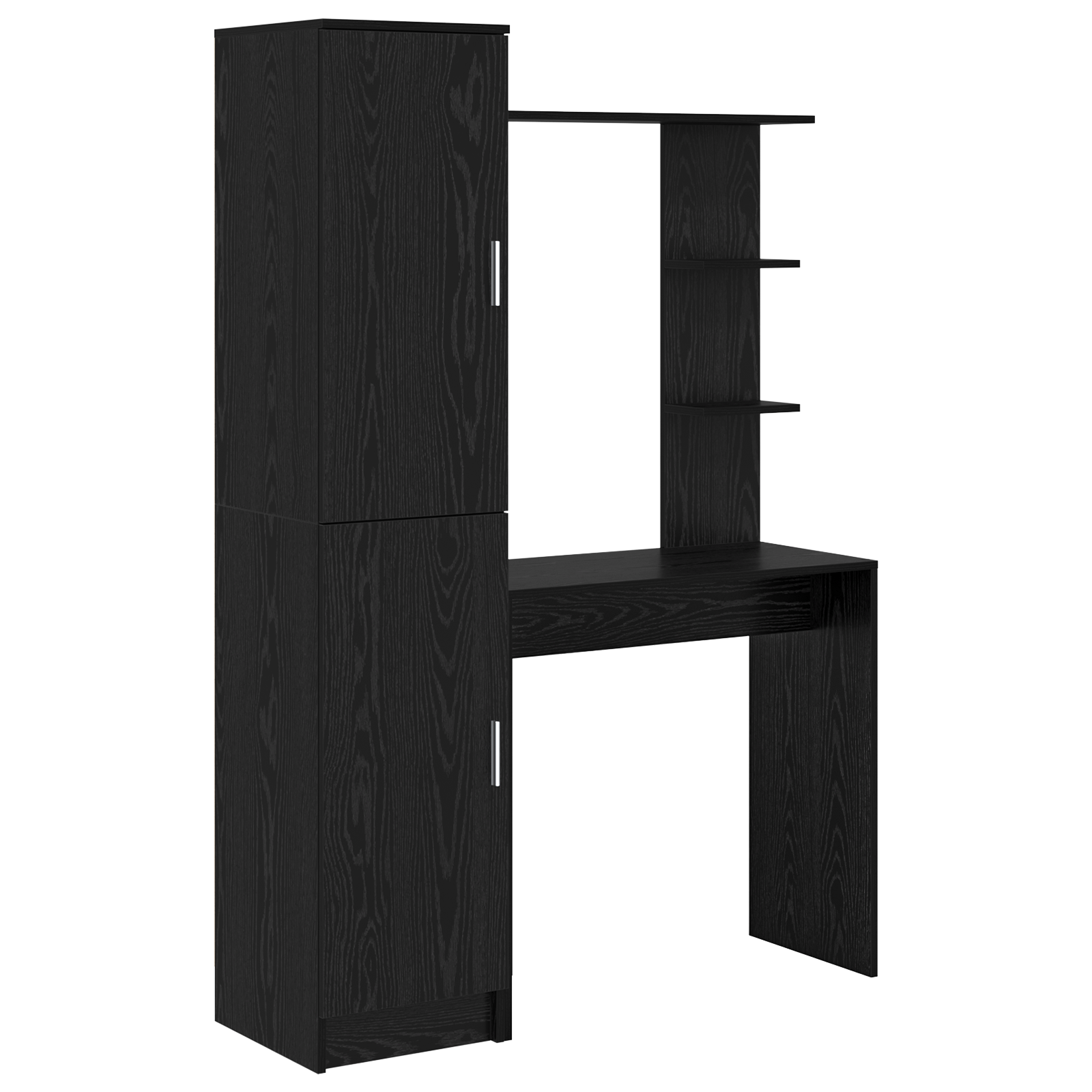 Desk with Storage Black Oak Engineered Wood - Image 2