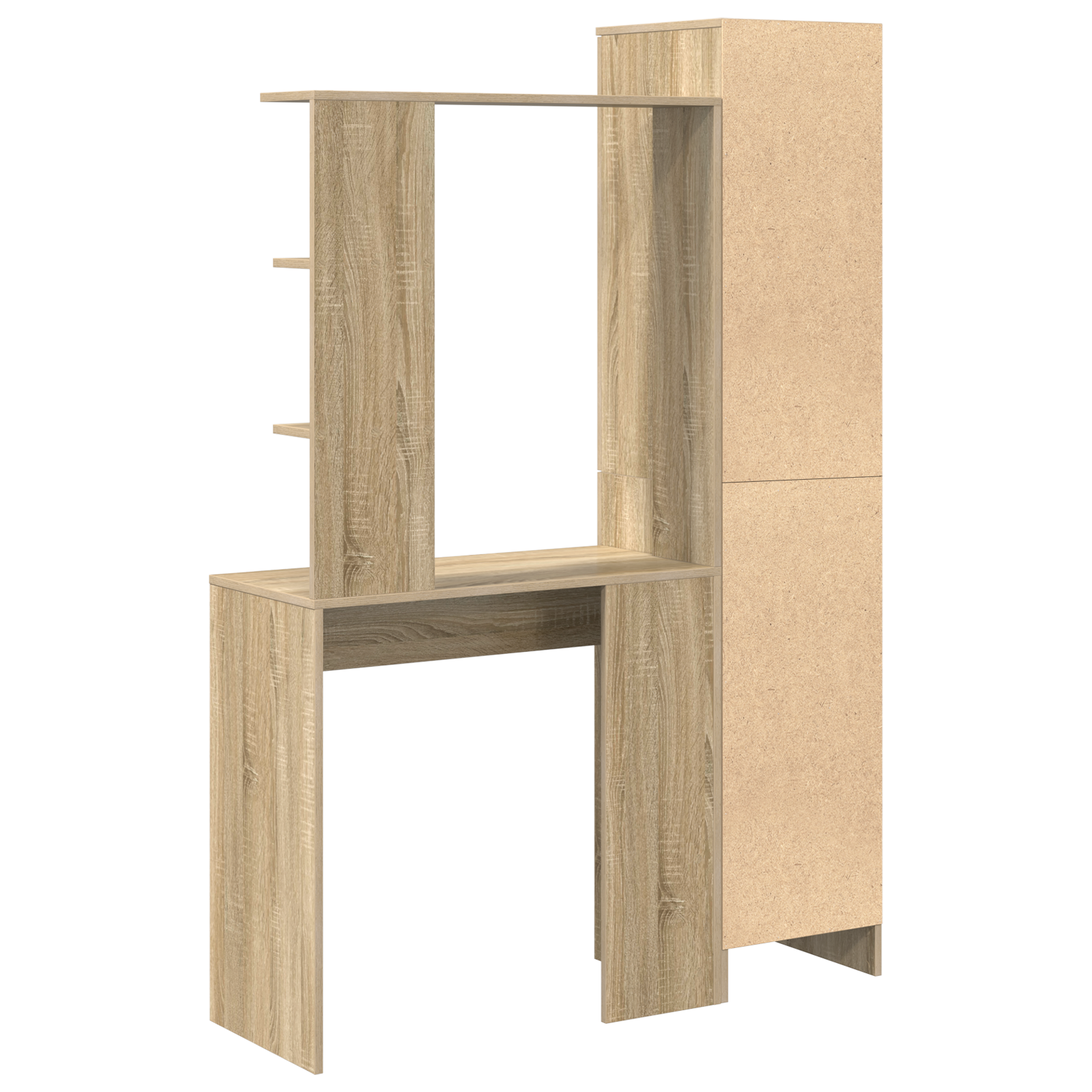 Desk with Storage Sonoma Oak Engineered Wood - Image 11