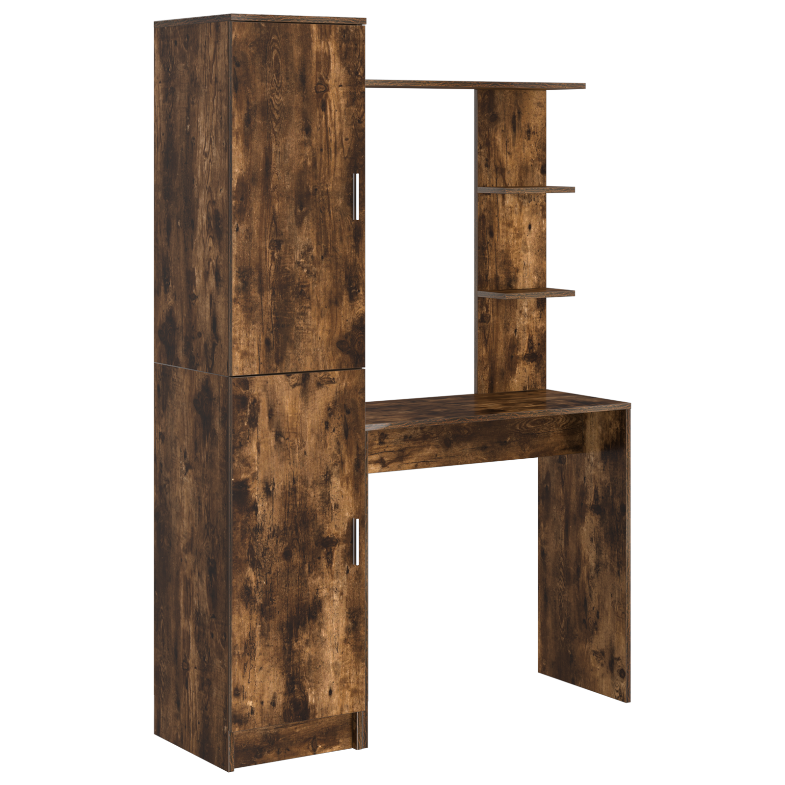 Desk with Storage Smoked Oak Engineered Wood - Image 2