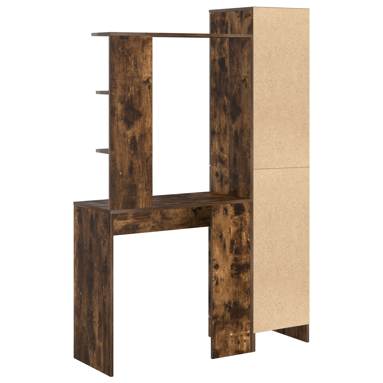 Desk with Storage Smoked Oak Engineered Wood - Image 11