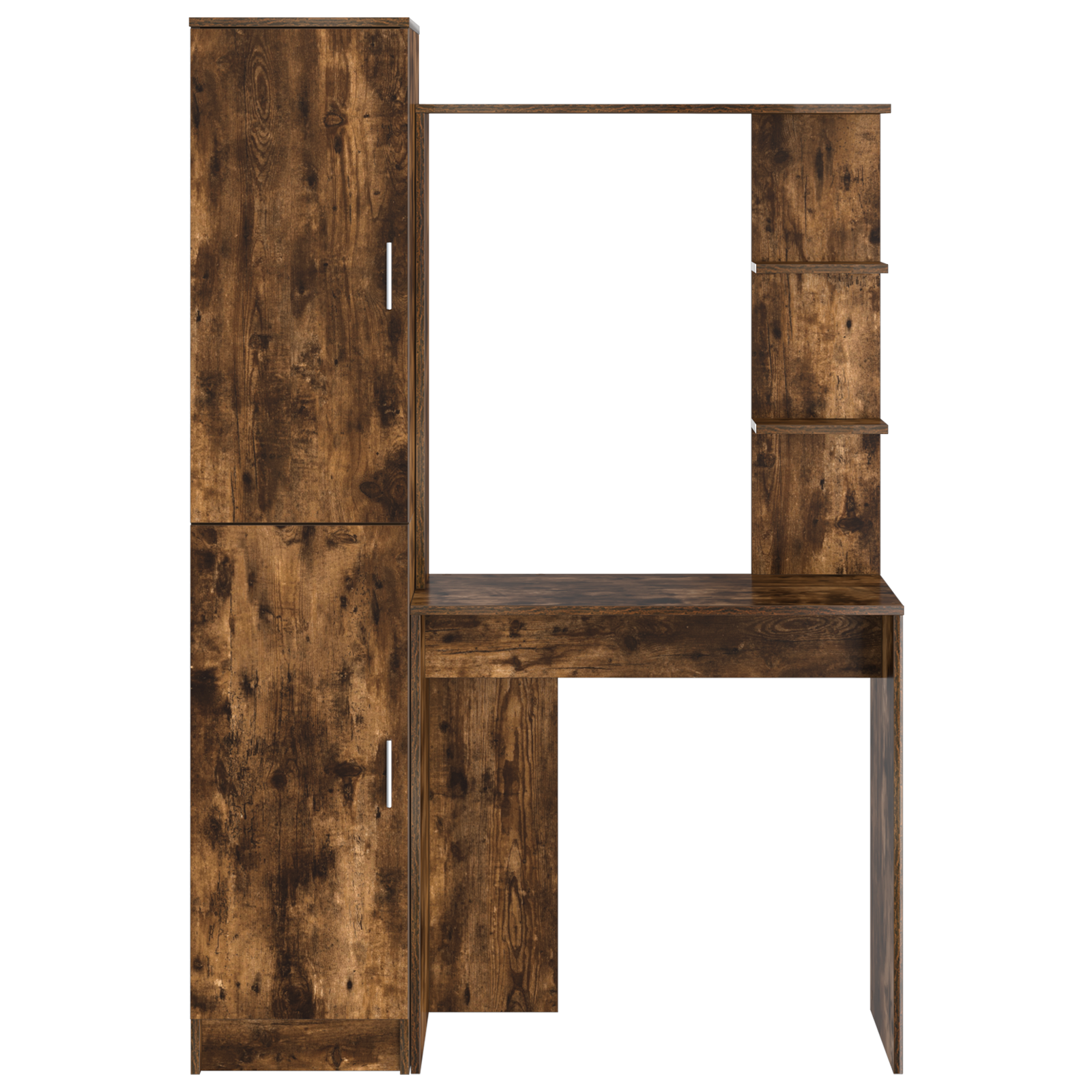 Desk with Storage Smoked Oak Engineered Wood - Image 10