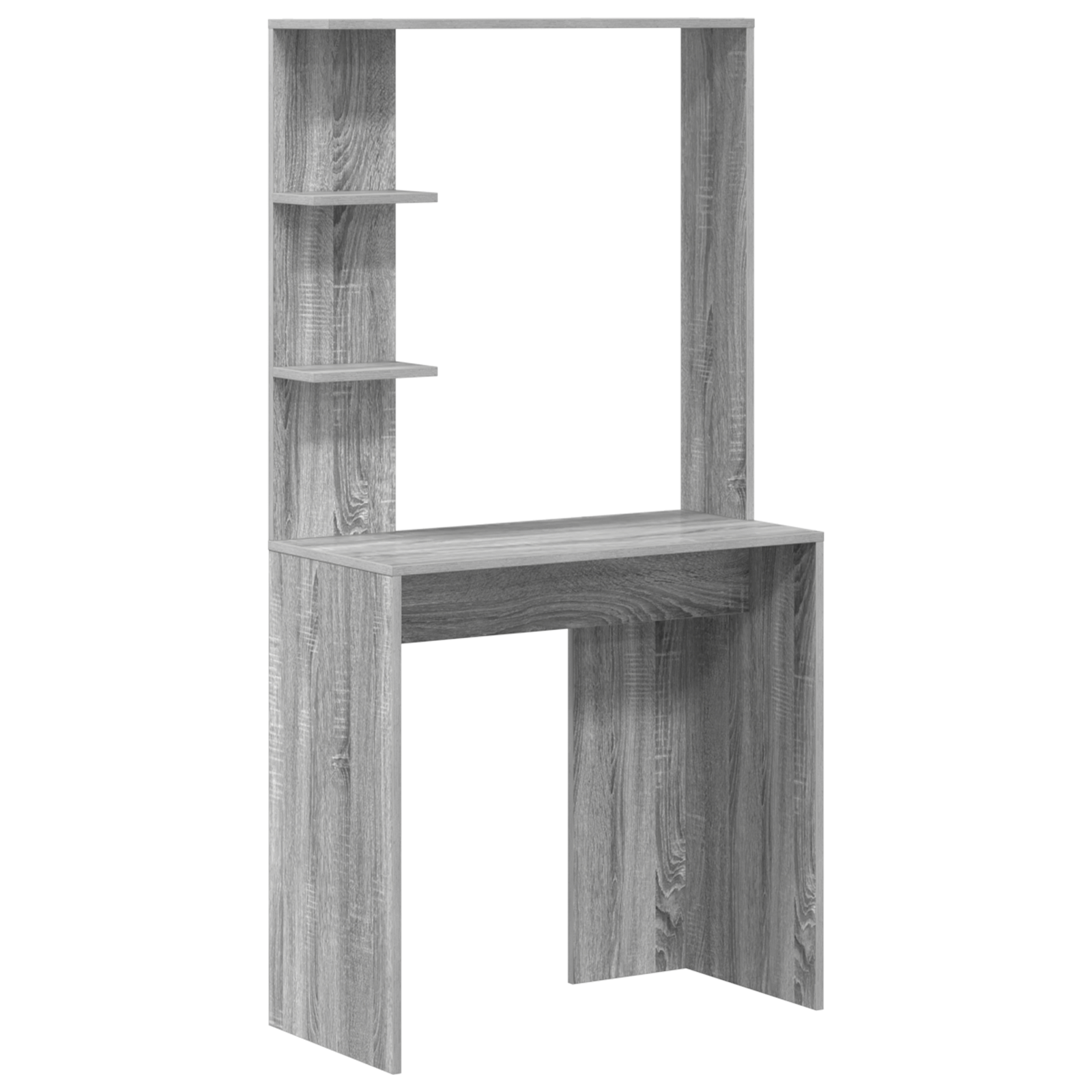 Desk with Storage Grey Sonoma Engineered Wood - Image 4
