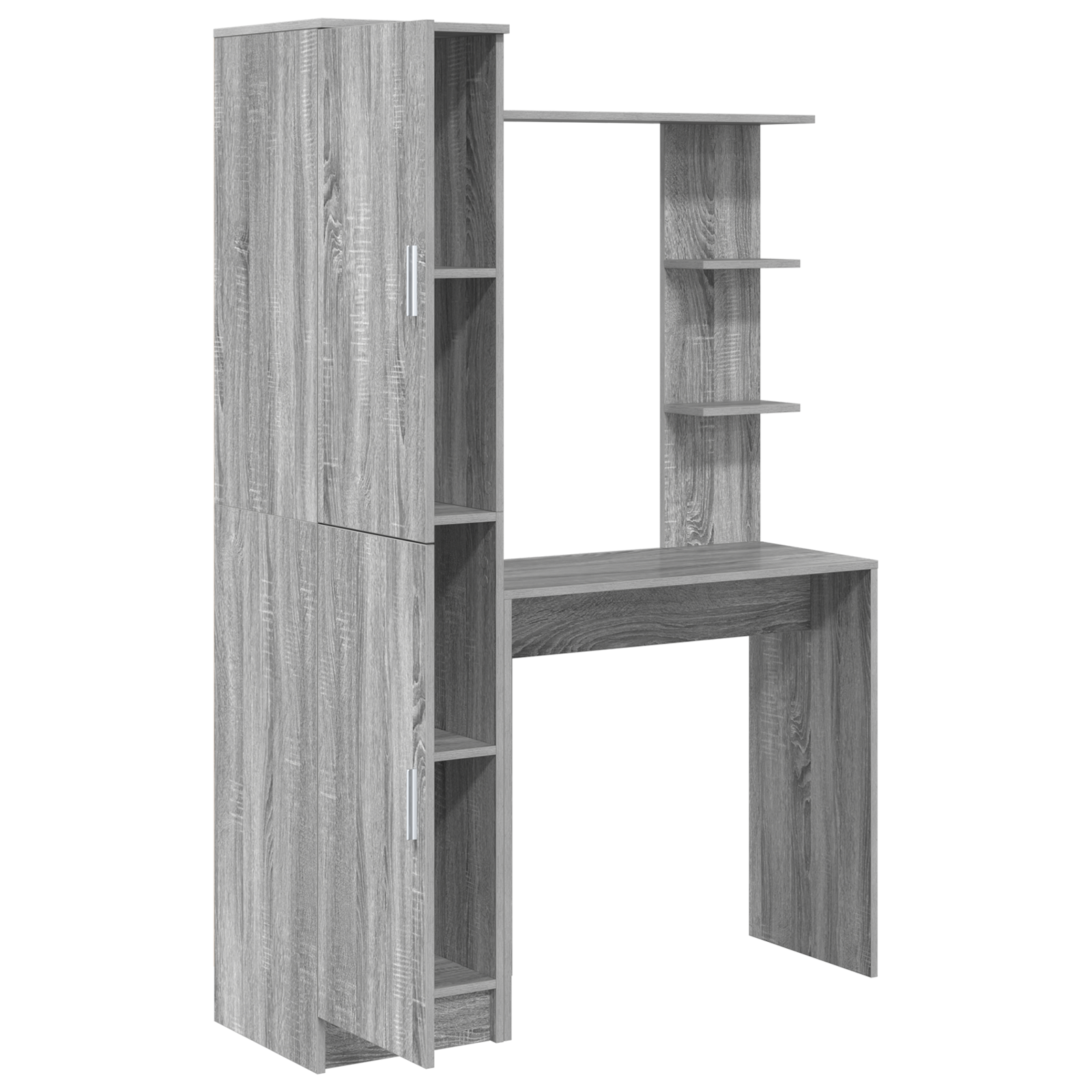 Desk with Storage Grey Sonoma Engineered Wood - Image 6