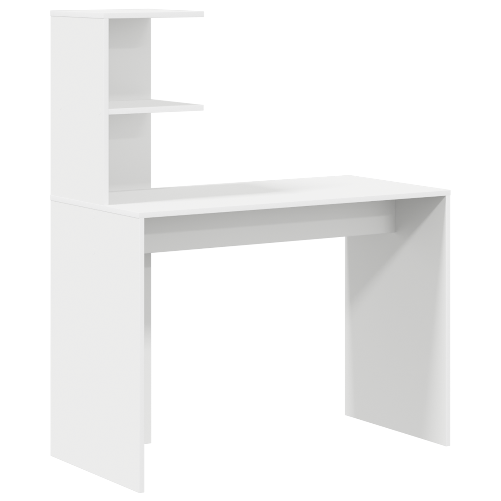 Desk with Storage White Engineered Wood - Image 4