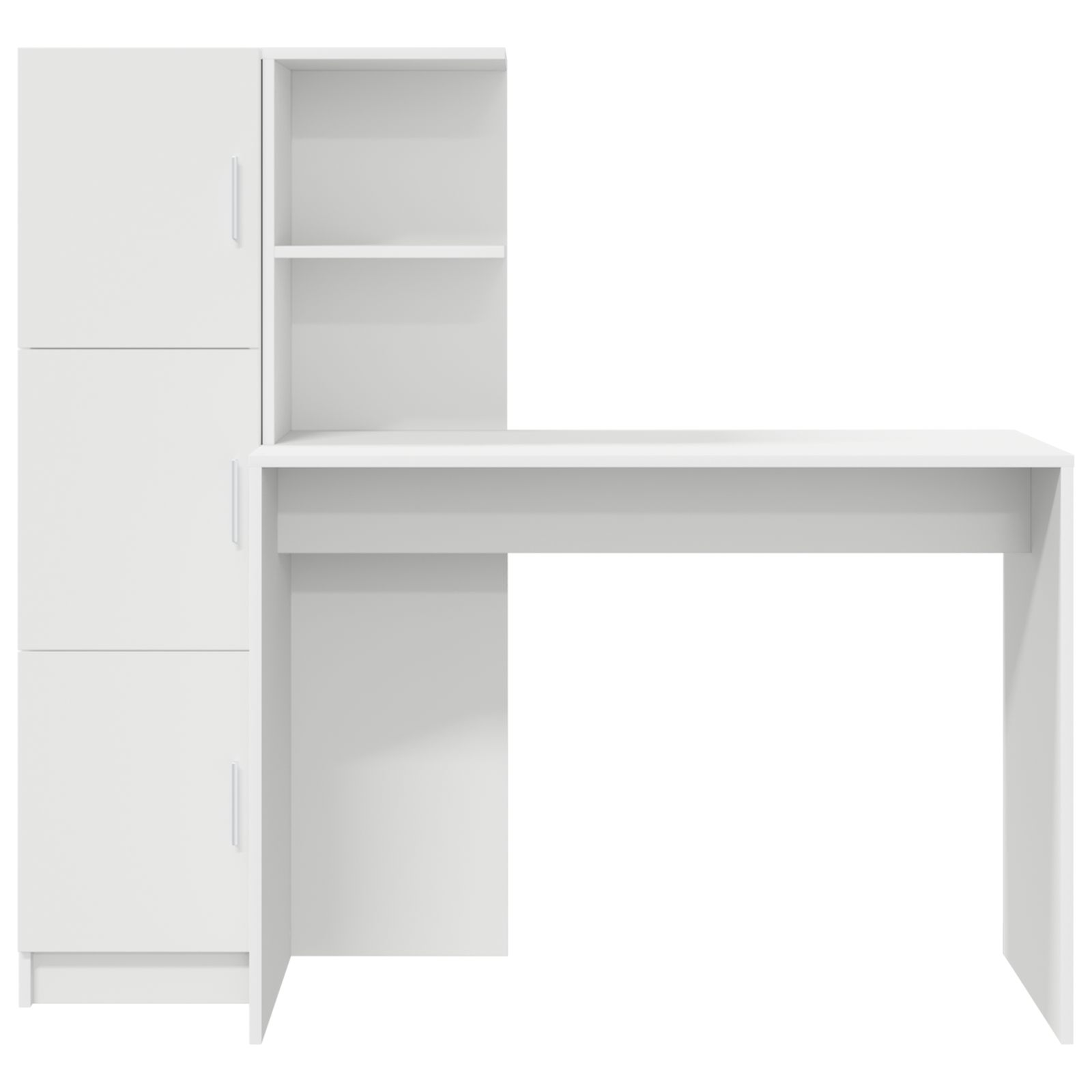 Desk with Storage White Engineered Wood - Image 7