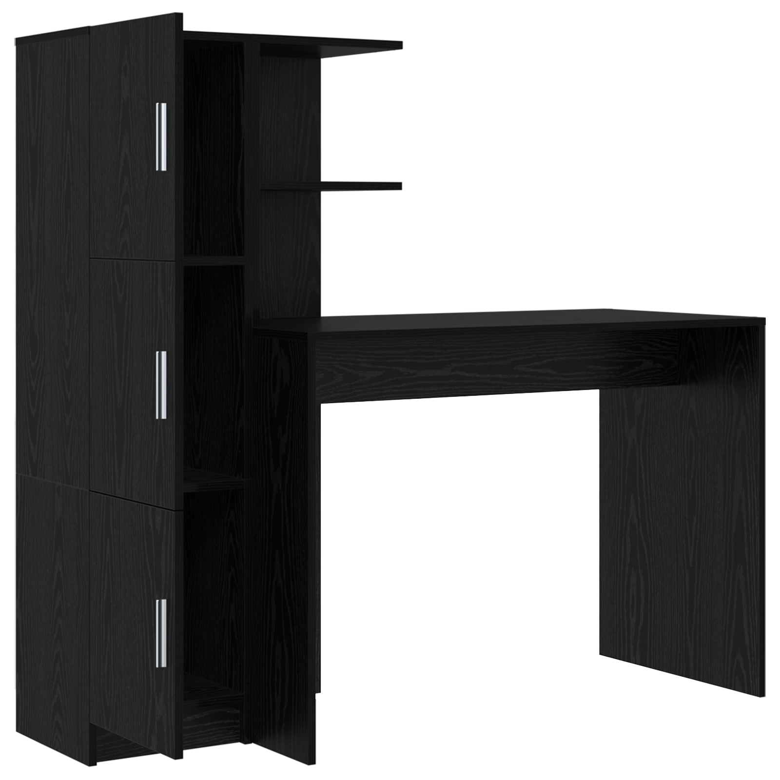 Desk with Storage Black Oak Engineered Wood - Image 6