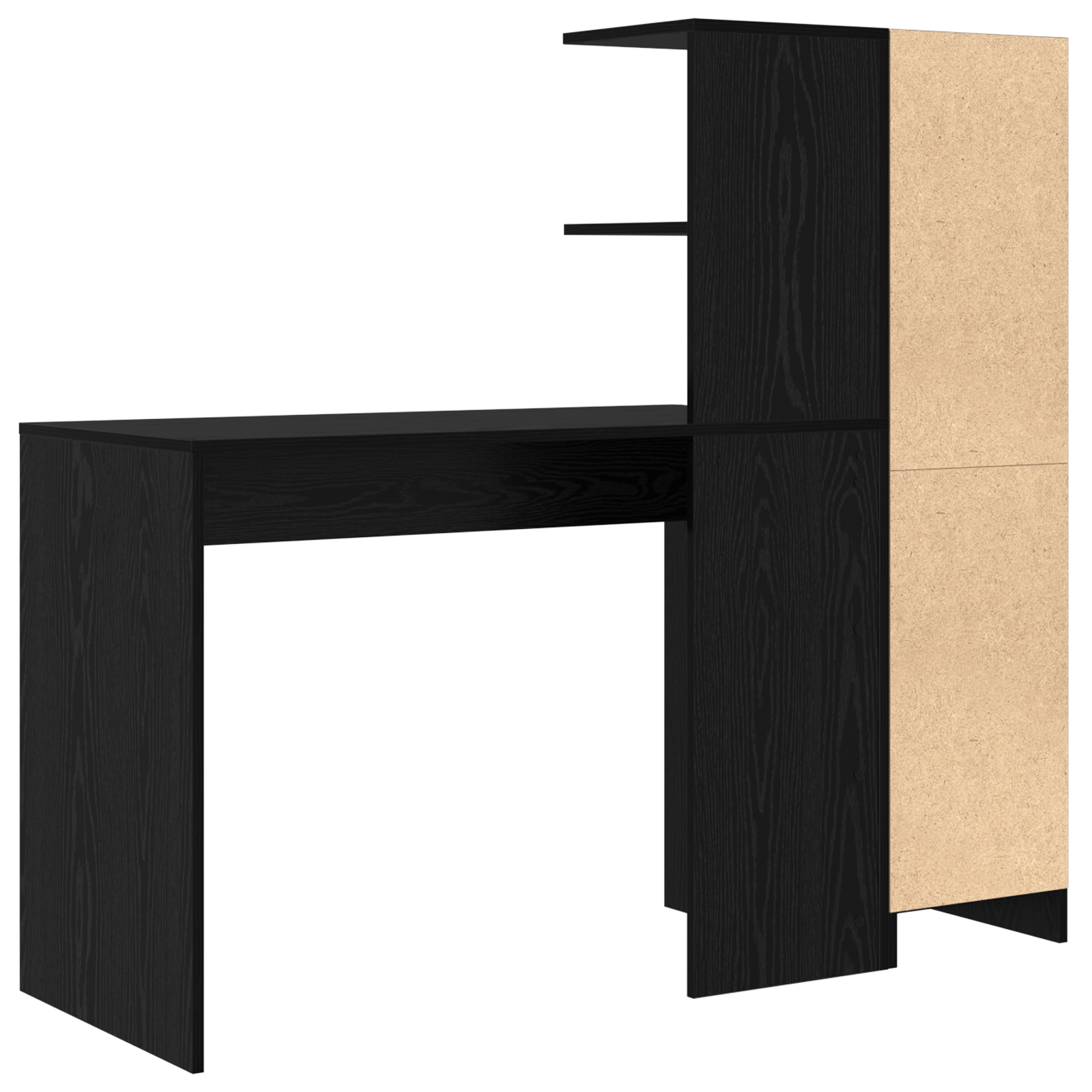 Desk with Storage Black Oak Engineered Wood - Image 8