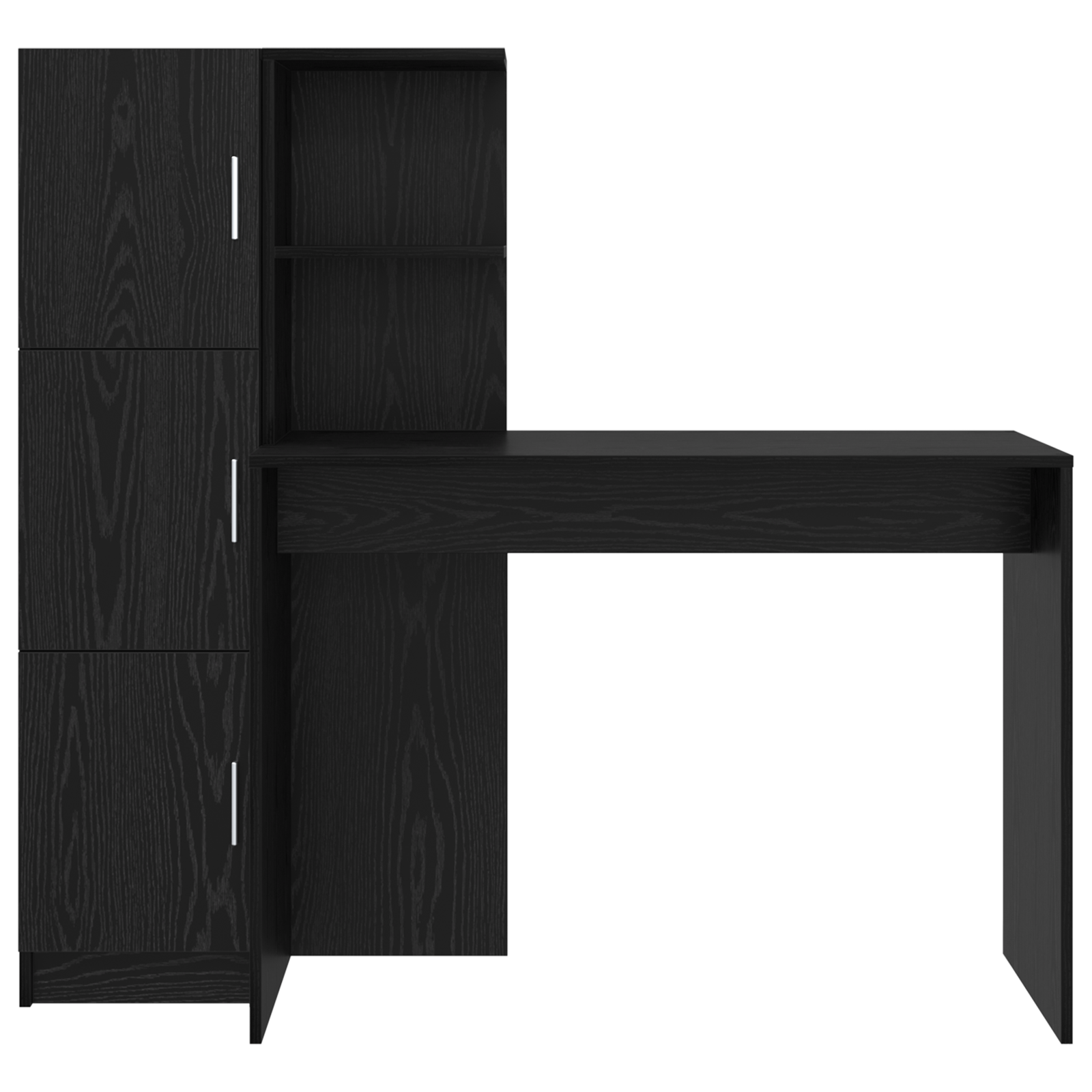 Desk with Storage Black Oak Engineered Wood - Image 7