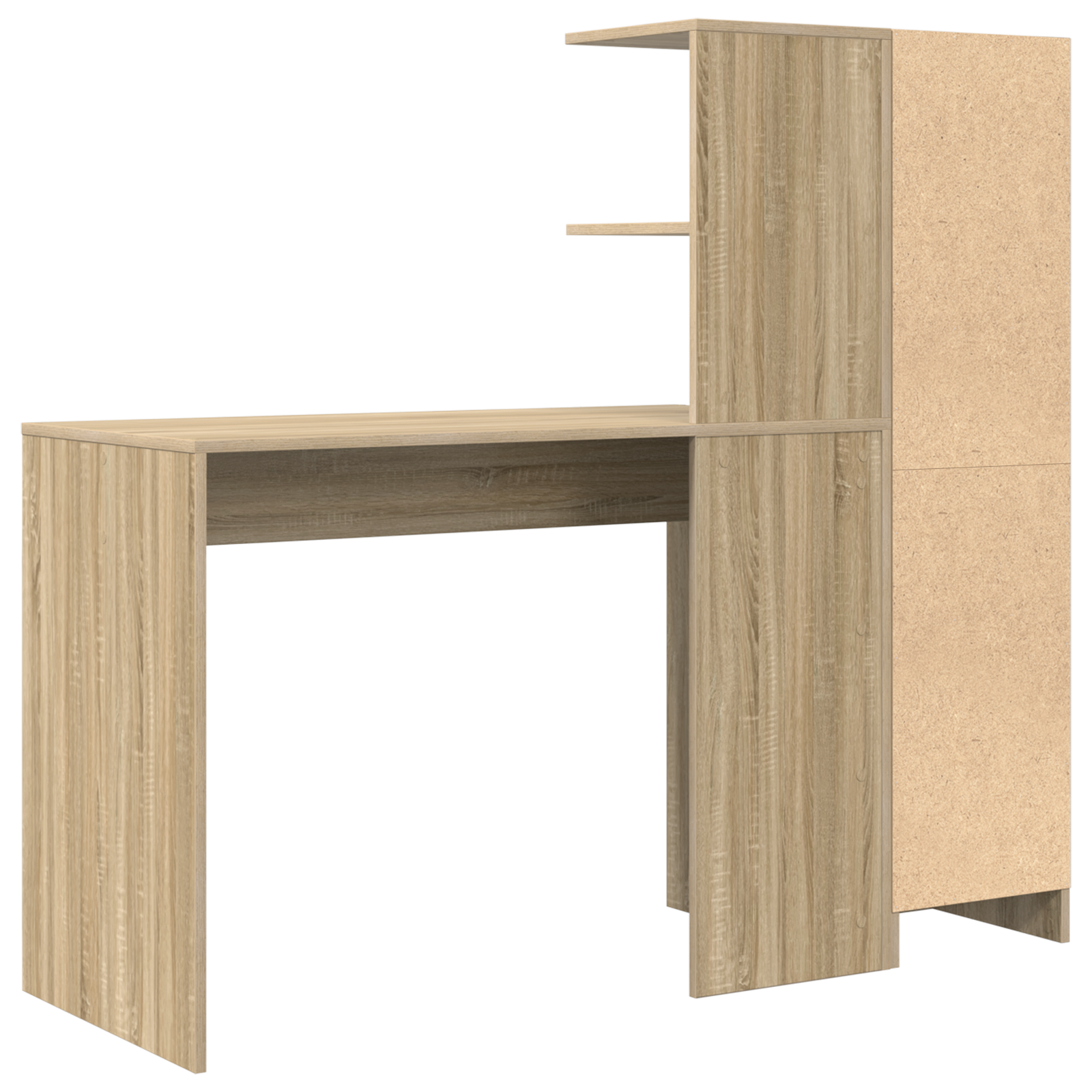 Desk with Storage Sonoma Oak Engineered Wood - Image 8