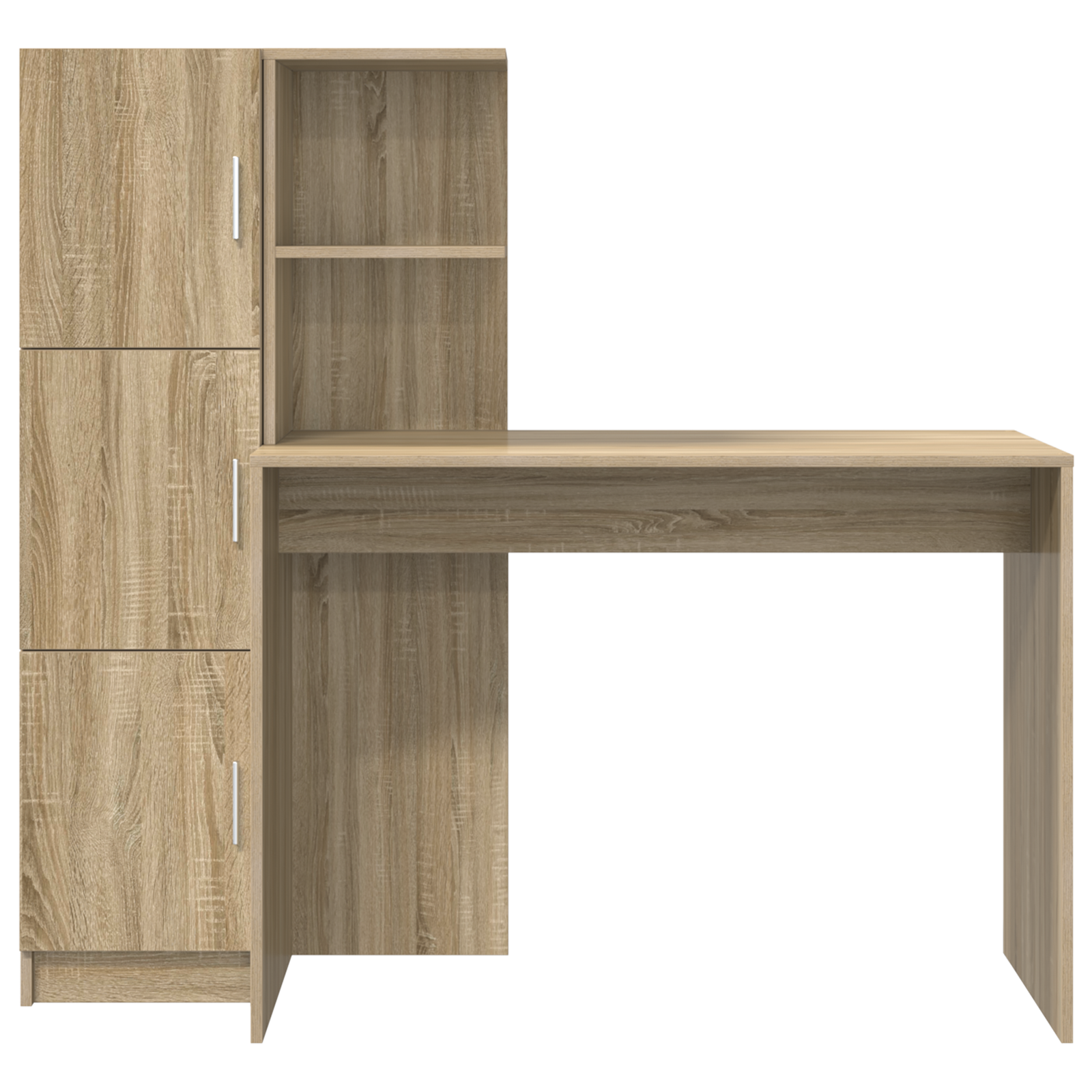 Desk with Storage Sonoma Oak Engineered Wood - Image 7