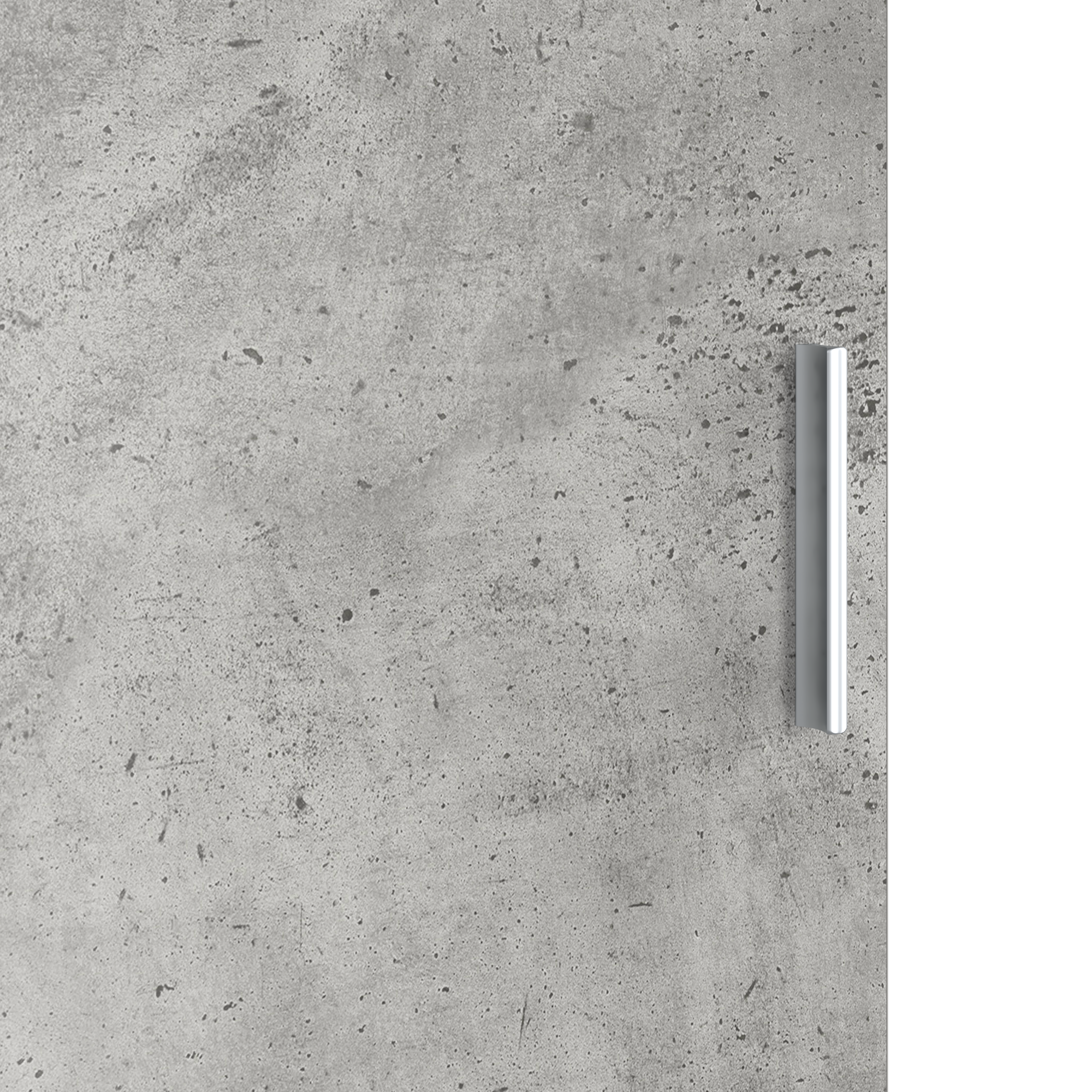 Desk with Storage Concrete Grey Engineered Wood - Image 9