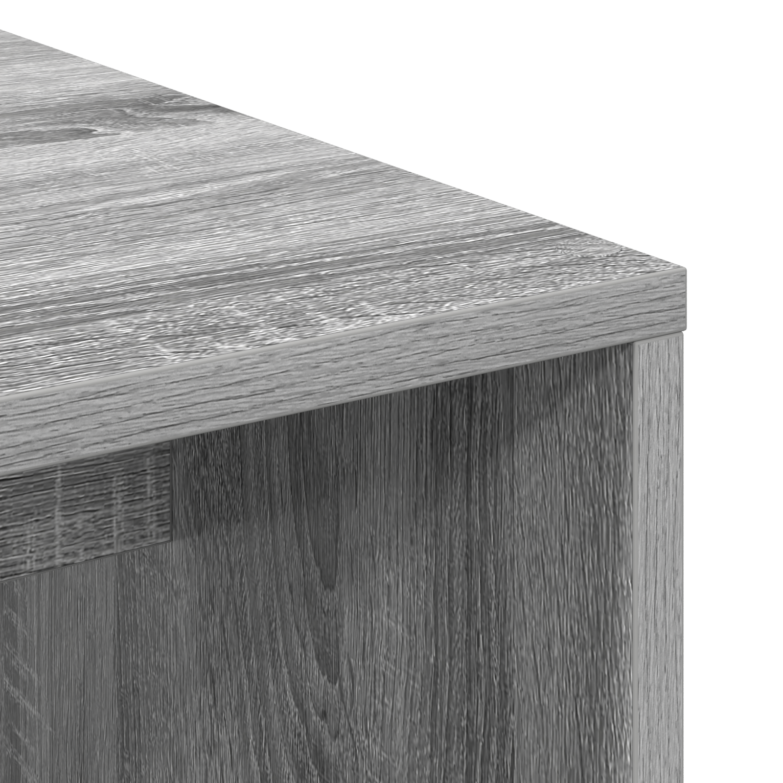 Desk with Storage Grey Sonoma Engineered Wood - Image 11