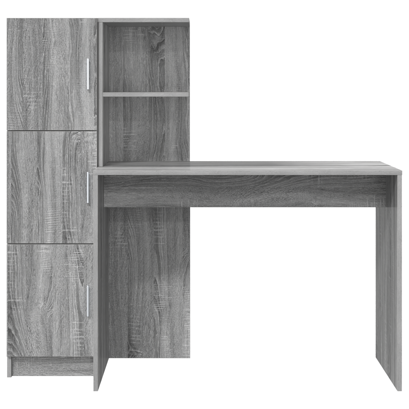 Desk with Storage Grey Sonoma Engineered Wood - Image 7