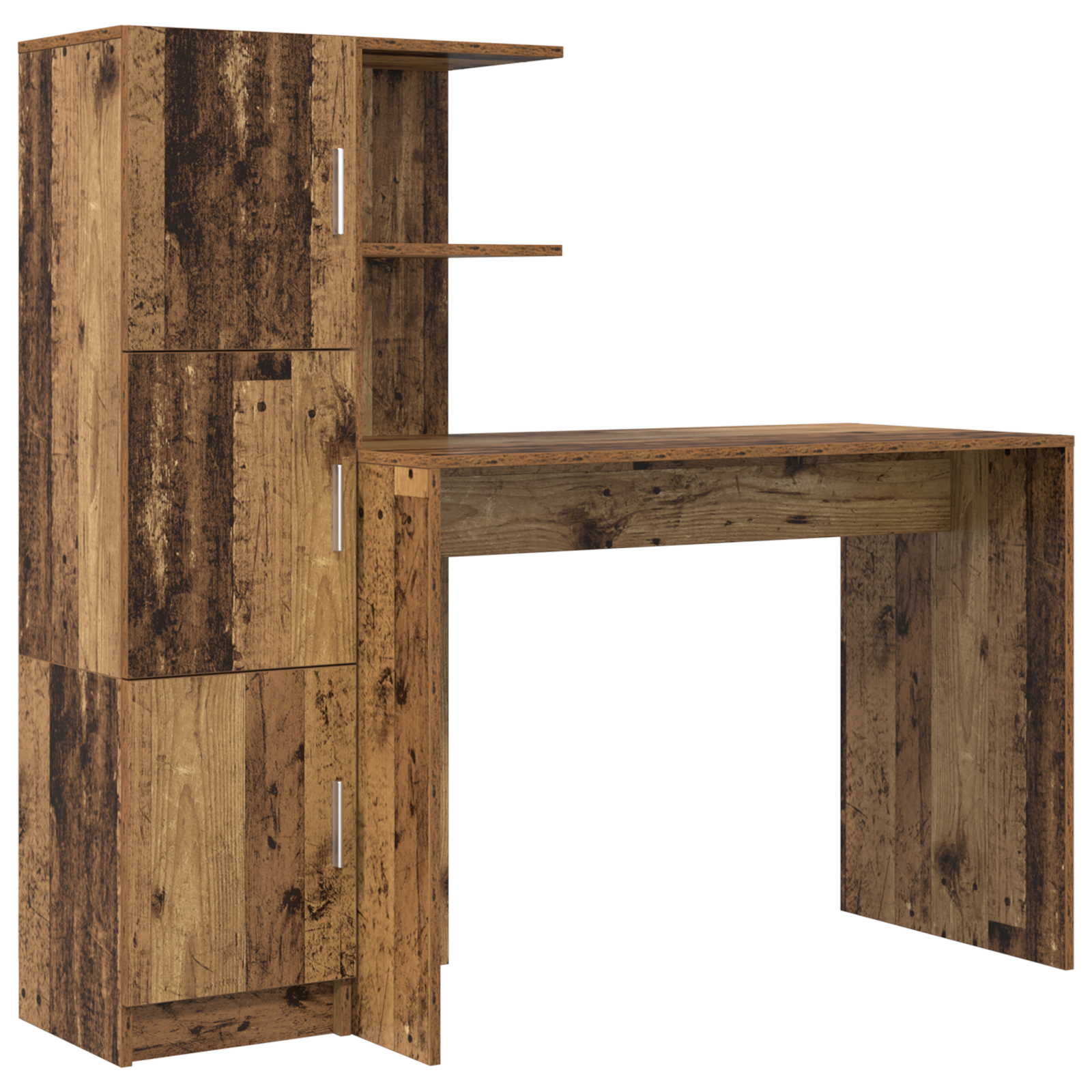 Desk with Storage Old Wood Engineered Wood - Image 2