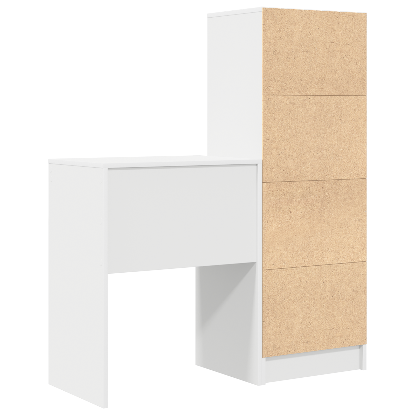 Desk with Storage White Engineered Wood - Image 8
