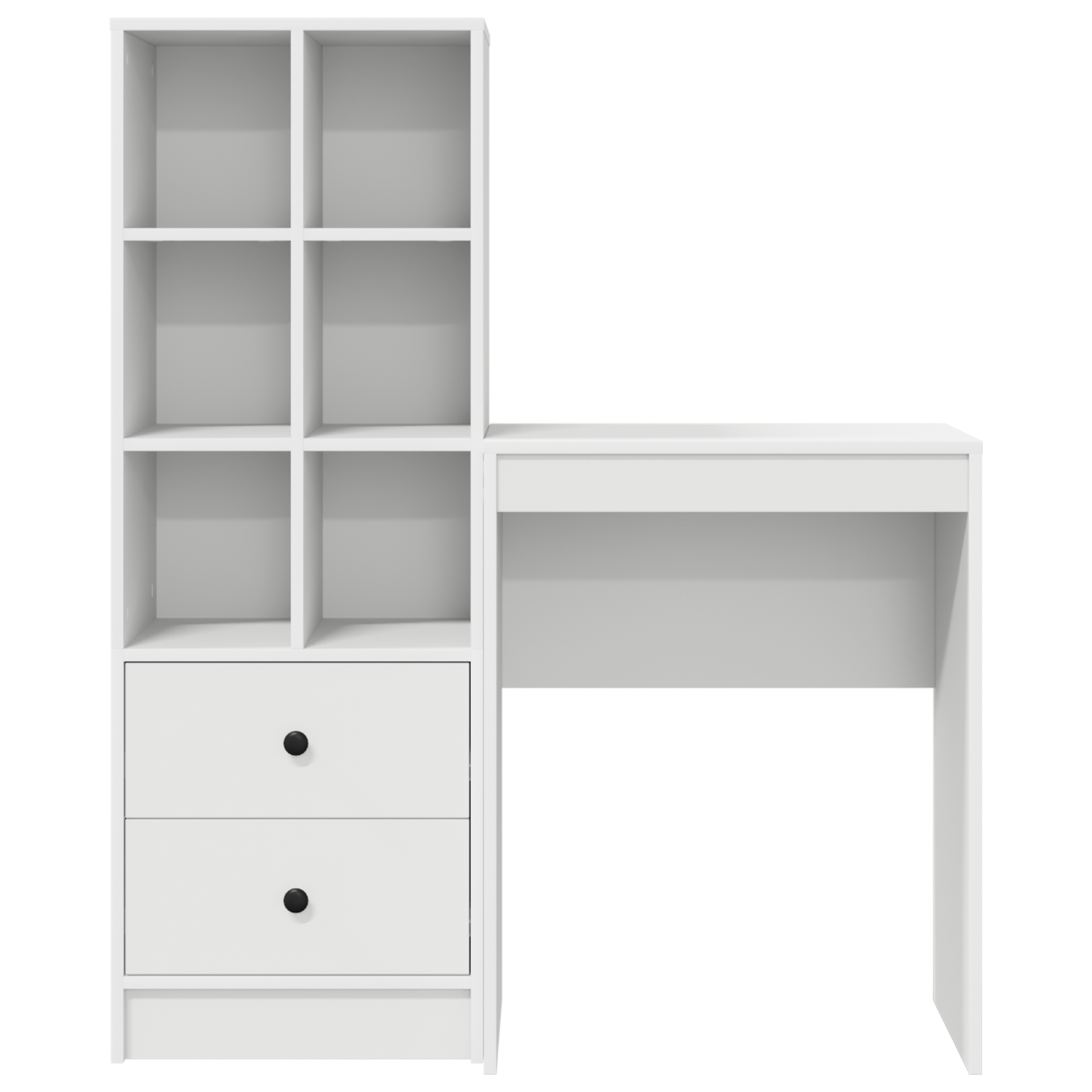 Desk with Storage White Engineered Wood - Image 7