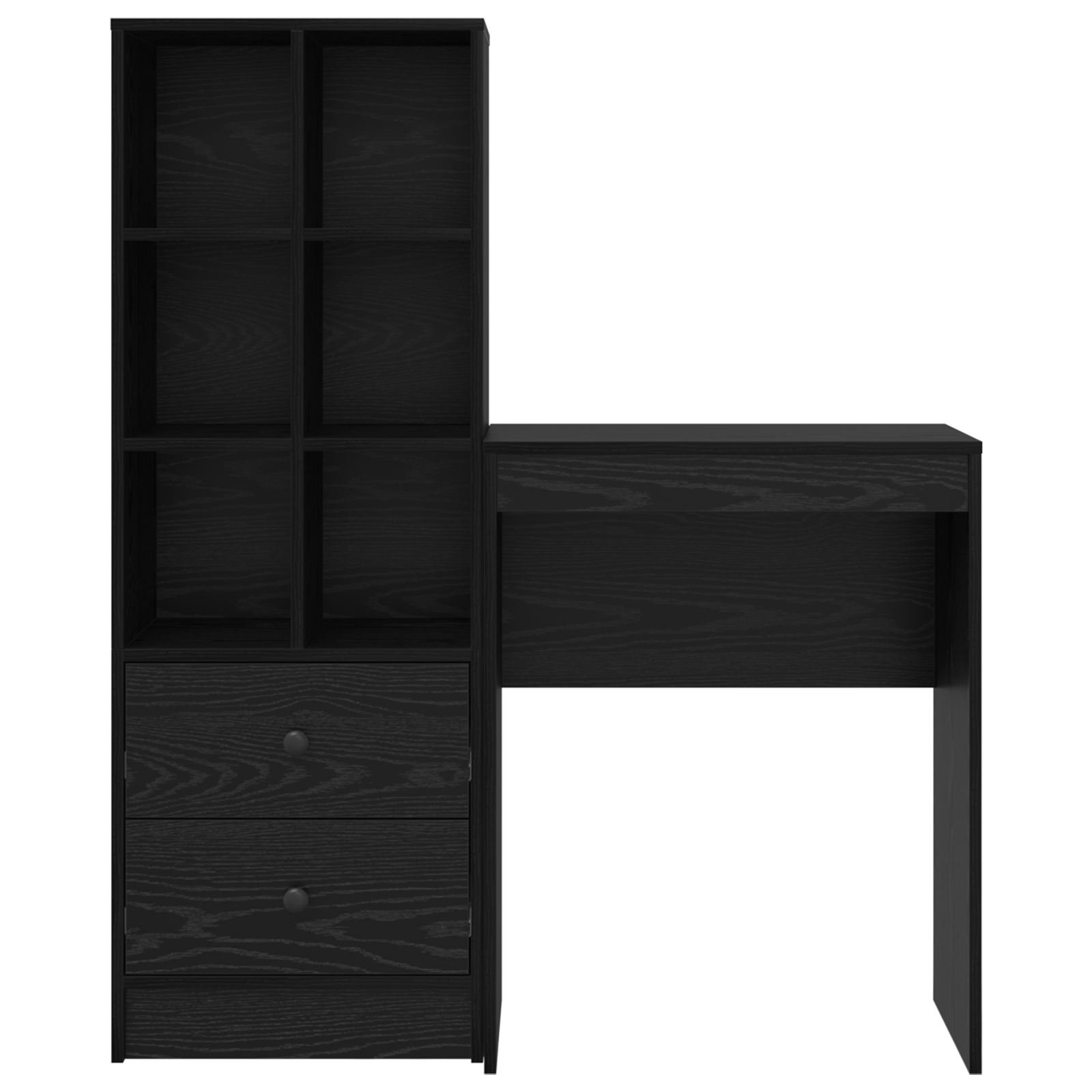 Desk with Storage Black Oak Engineered Wood - Image 7
