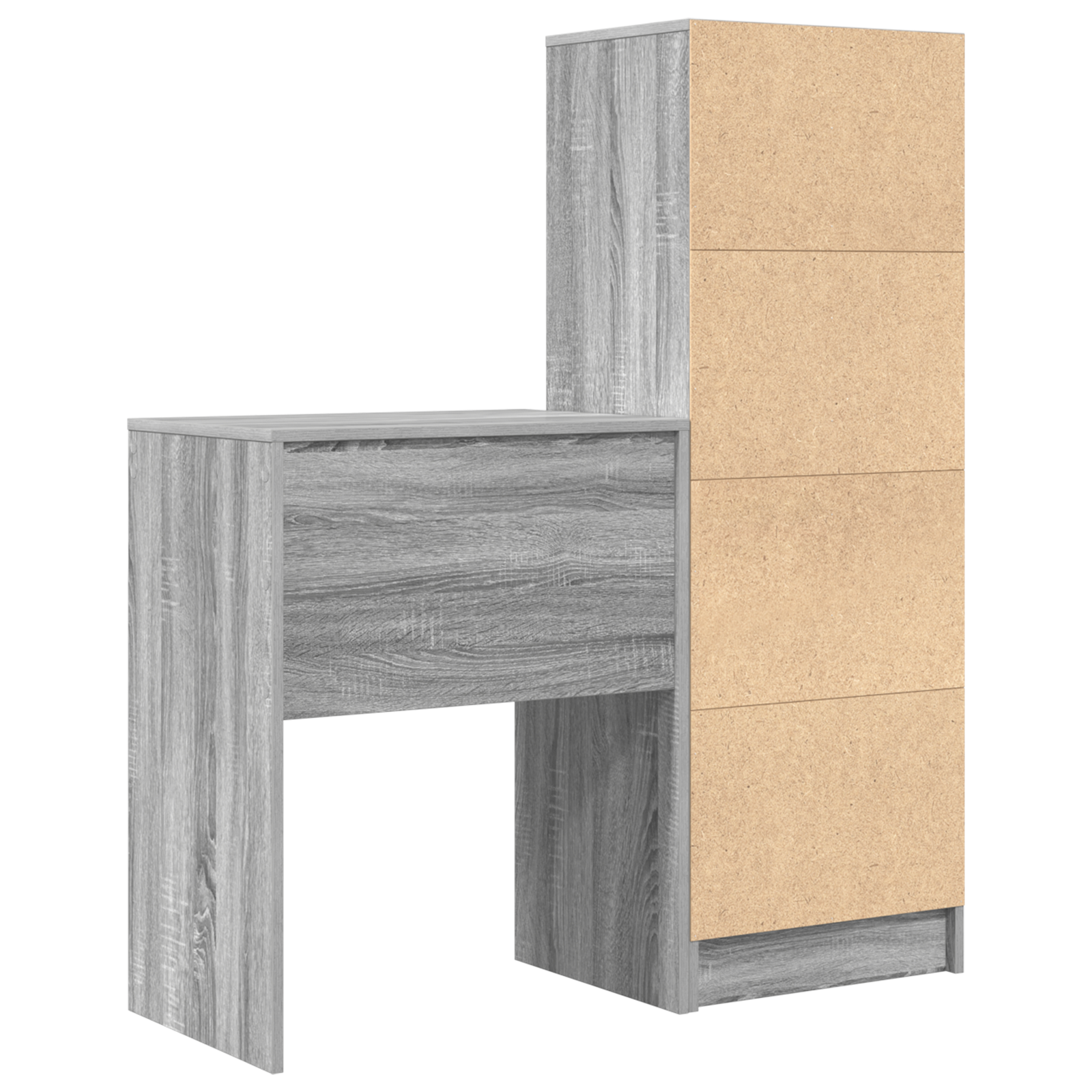 Desk with Storage Grey Sonoma Engineered Wood - Image 8