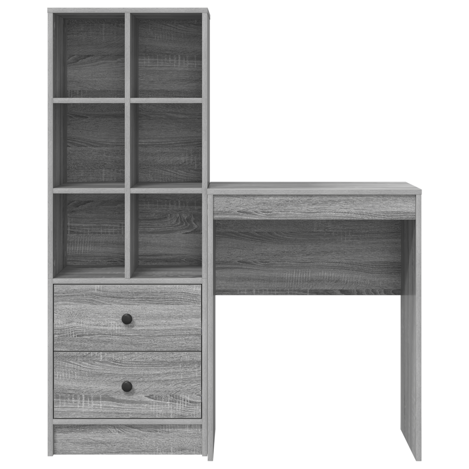 Desk with Storage Grey Sonoma Engineered Wood - Image 7