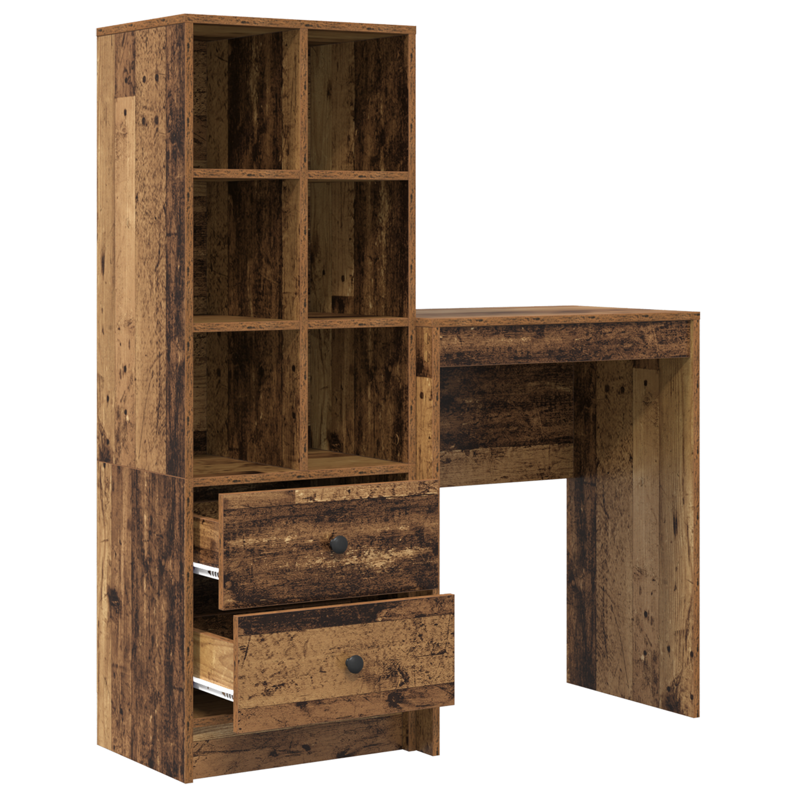 Desk with Storage Old Wood Engineered Wood - Image 9