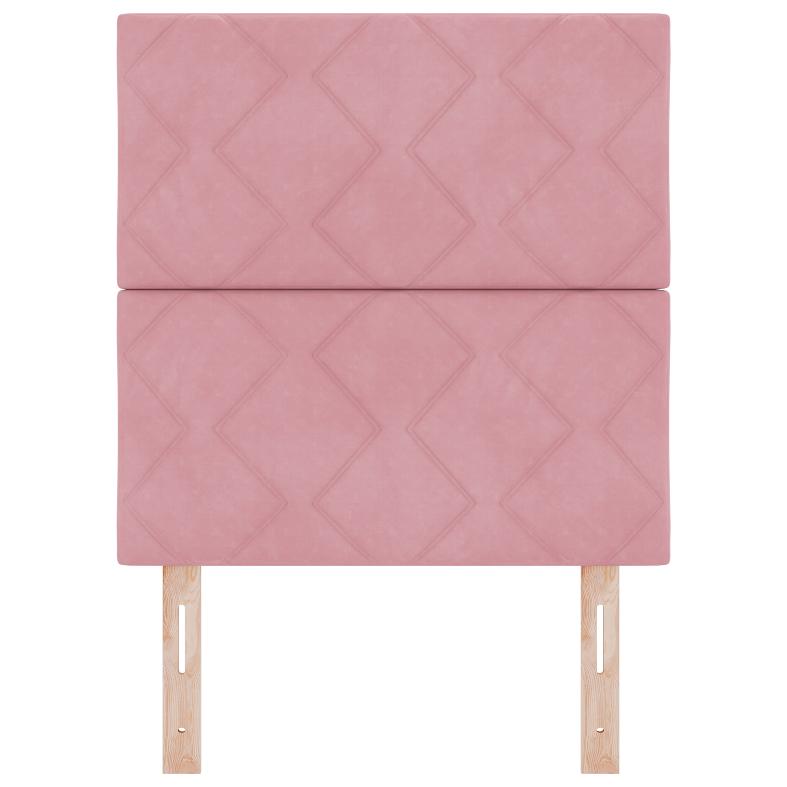 Pink Velvet Headboard with Diamond Blocks - 80 cm - Image 4