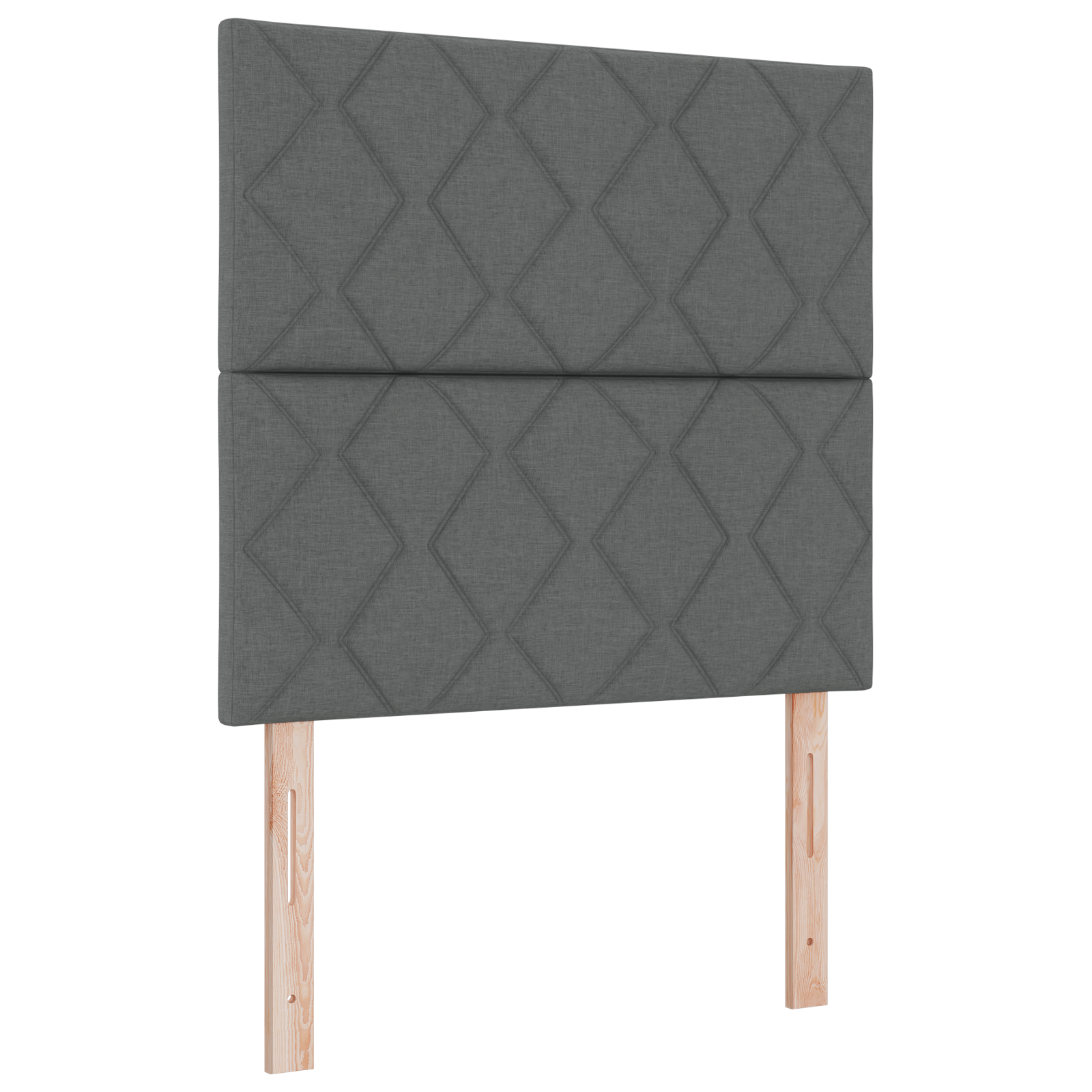 vidaXL Naslon za glavu s dijamantnim blokovima dizajn tamnosivi 90 cm tkanina-image-3337887