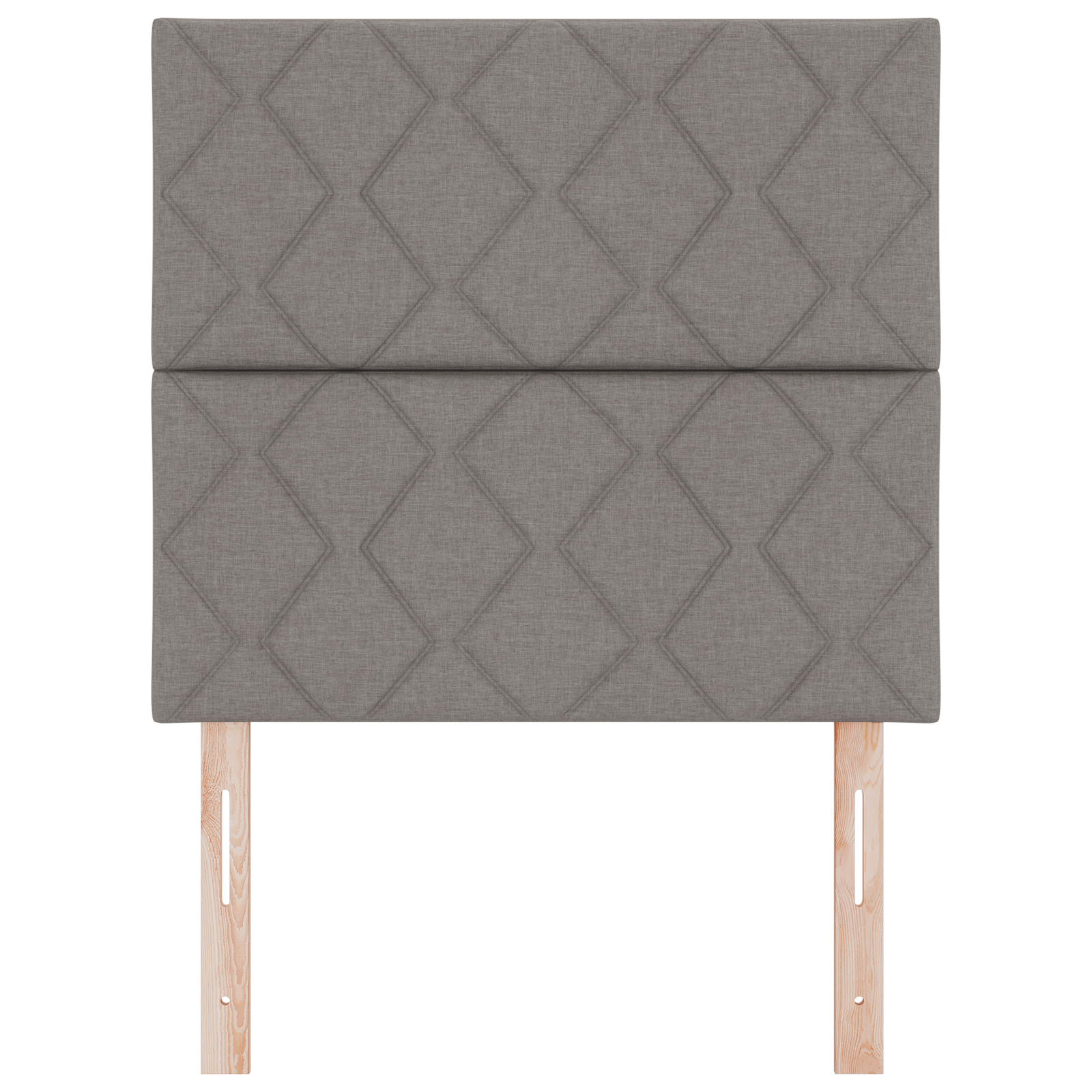 Headboard Diamond Blocks Design Taupe 90 cm Fabric - Image 4