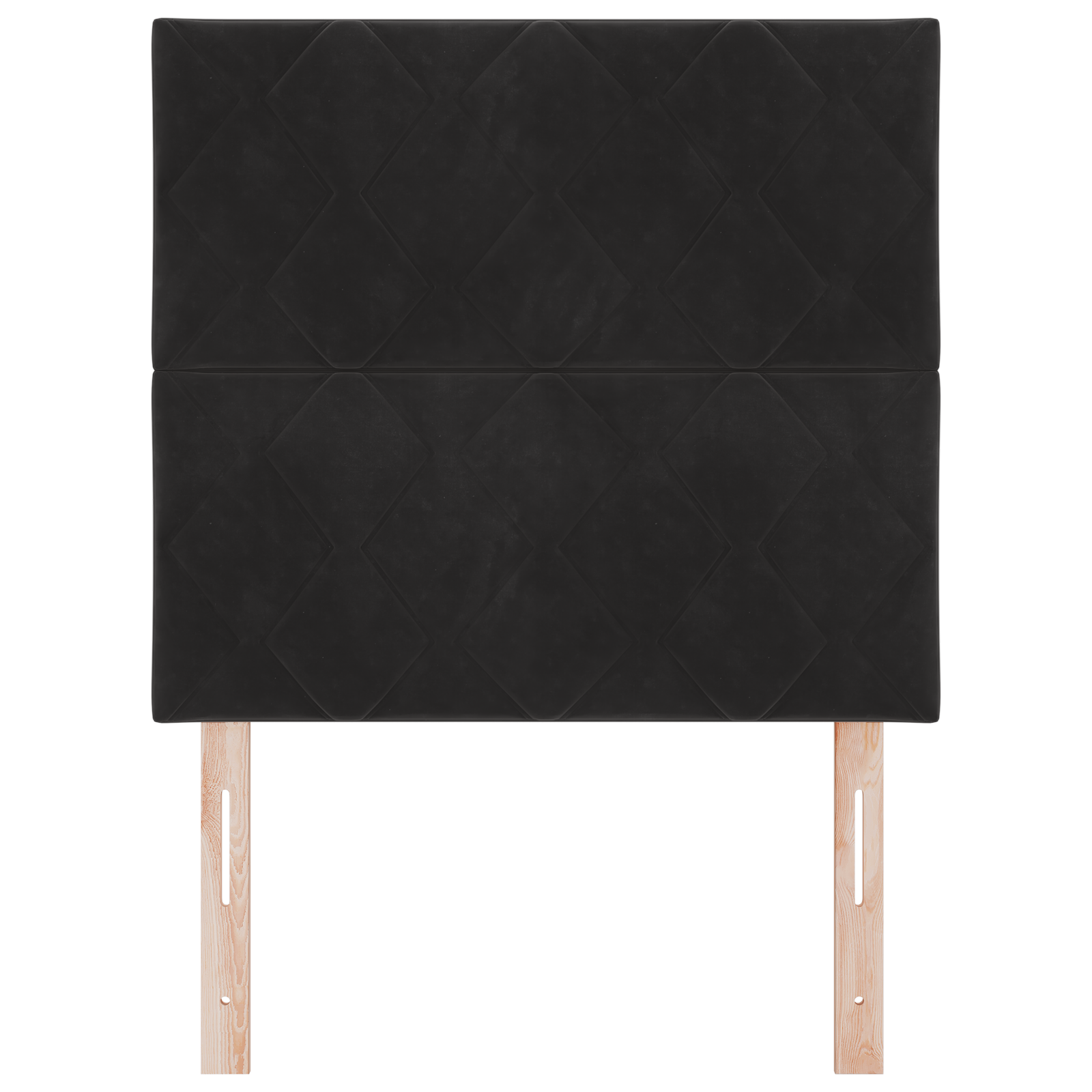 Headboard Diamond Blocks Design Black 90 cm Velvet - Image 4