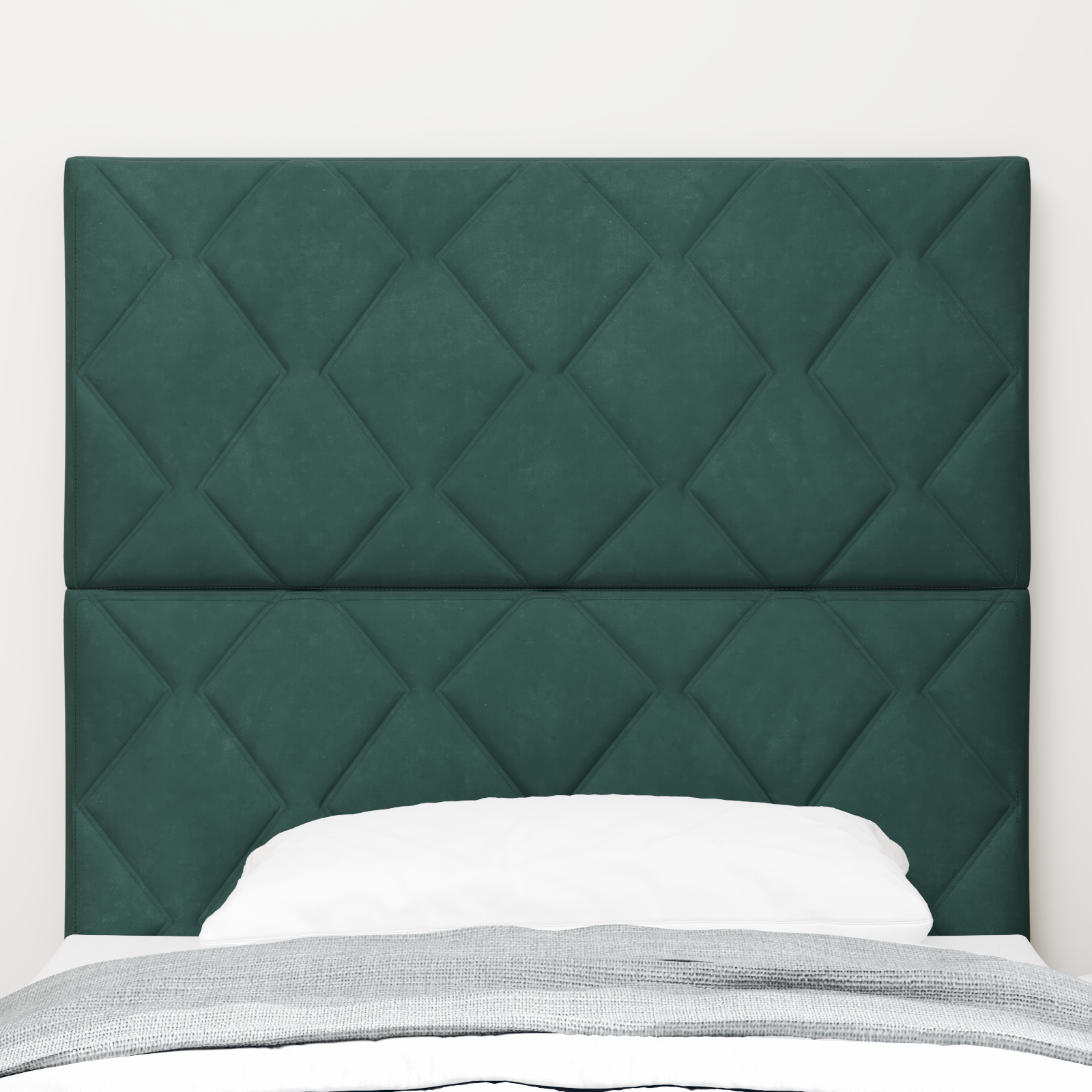 Headboard Diamond Blocks Design Dark Green 90 cm Velvet - Image 3