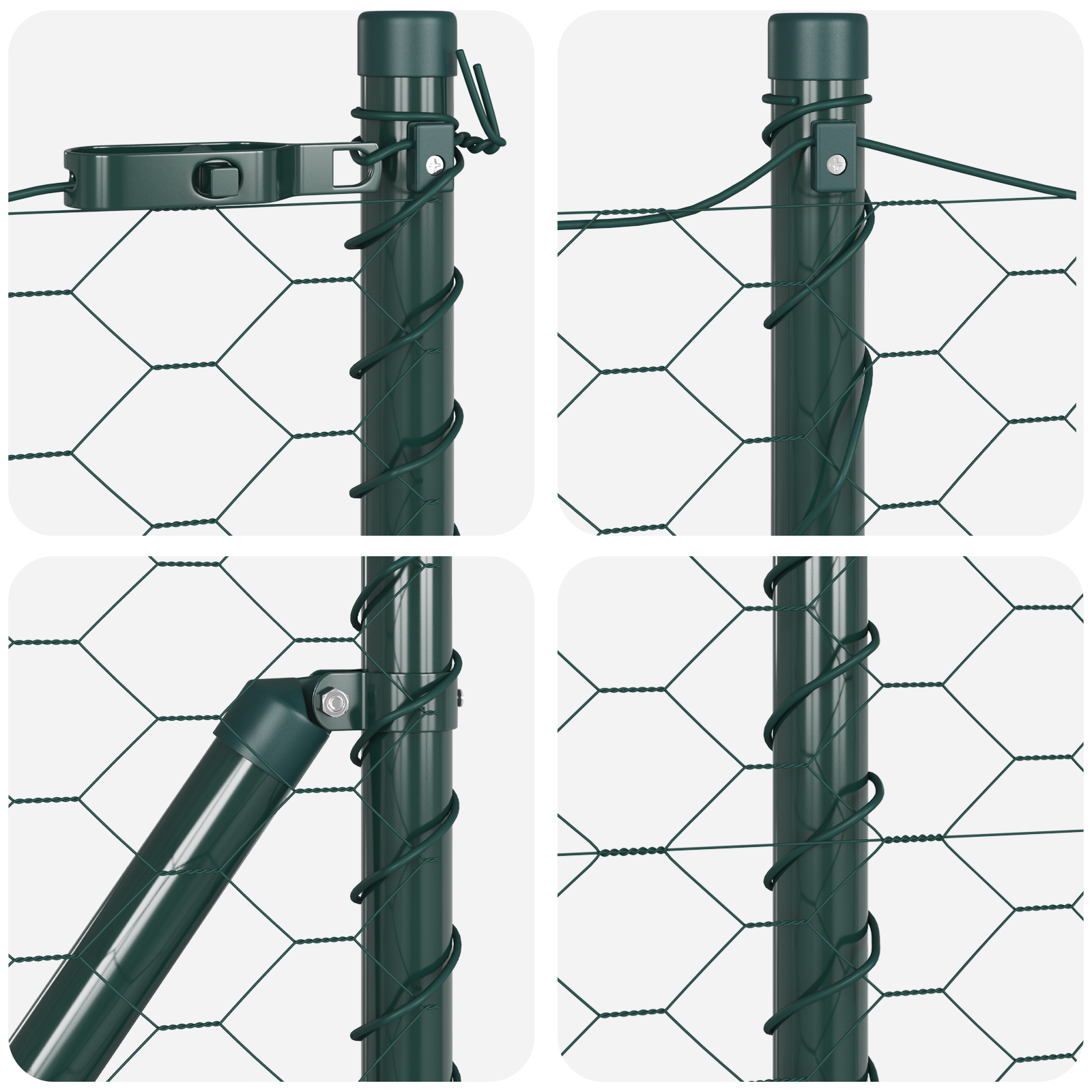 Hexagon Fence Green 0,8x50 m Steel - Image 7