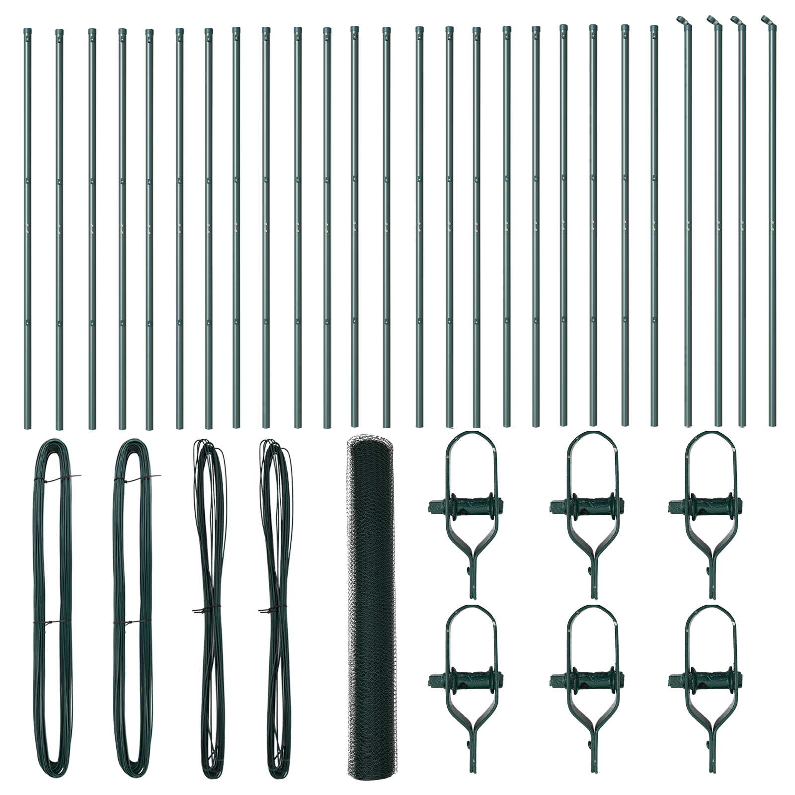 Hexagon Fence Green 1x50 m Steel - Image 2
