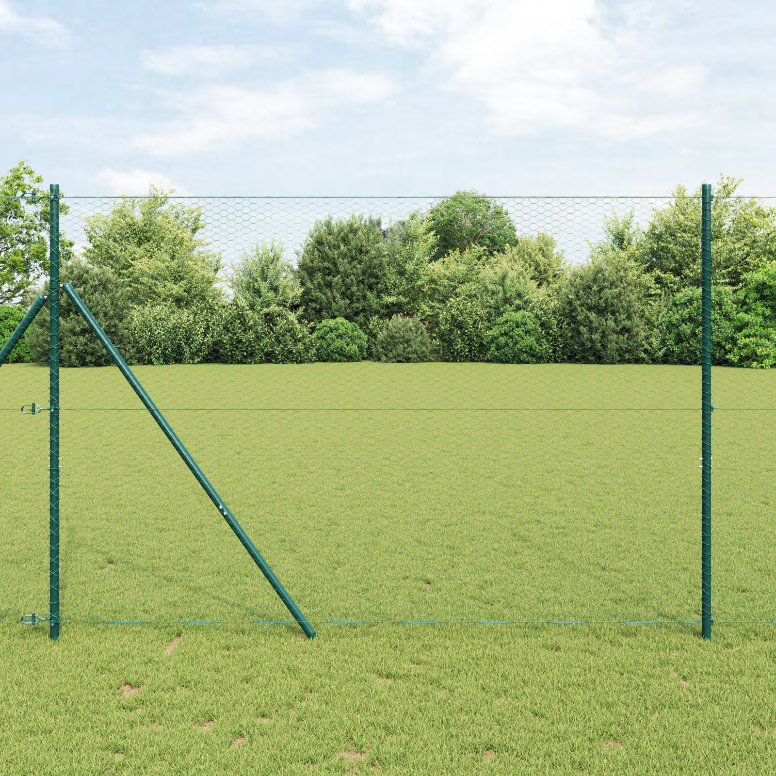 Hexagon Fence Green 1.6x50 m Steel