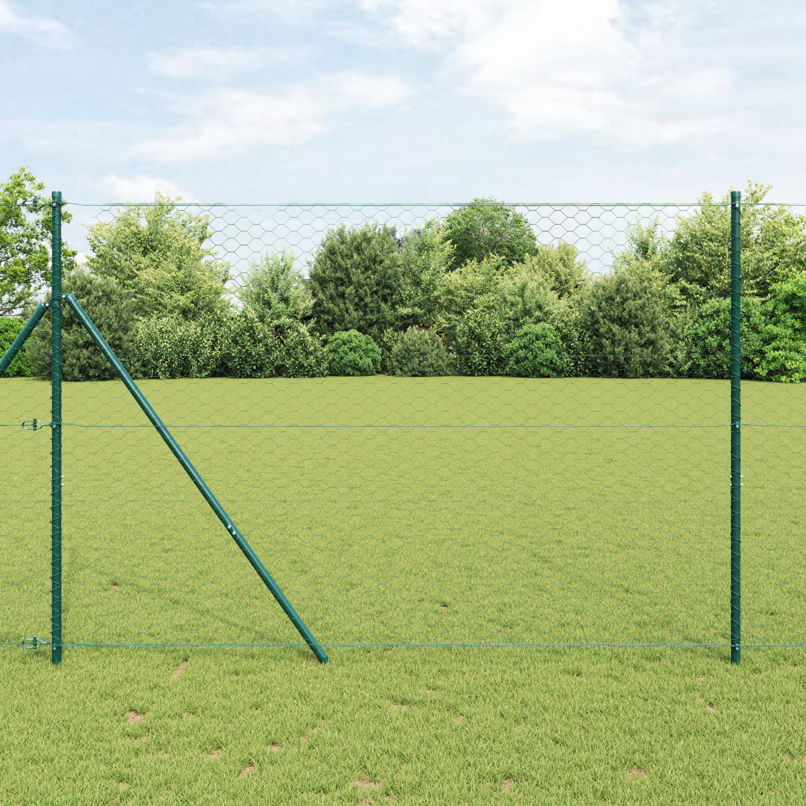 Hexagon Fence Green 1.6x50 m Steel