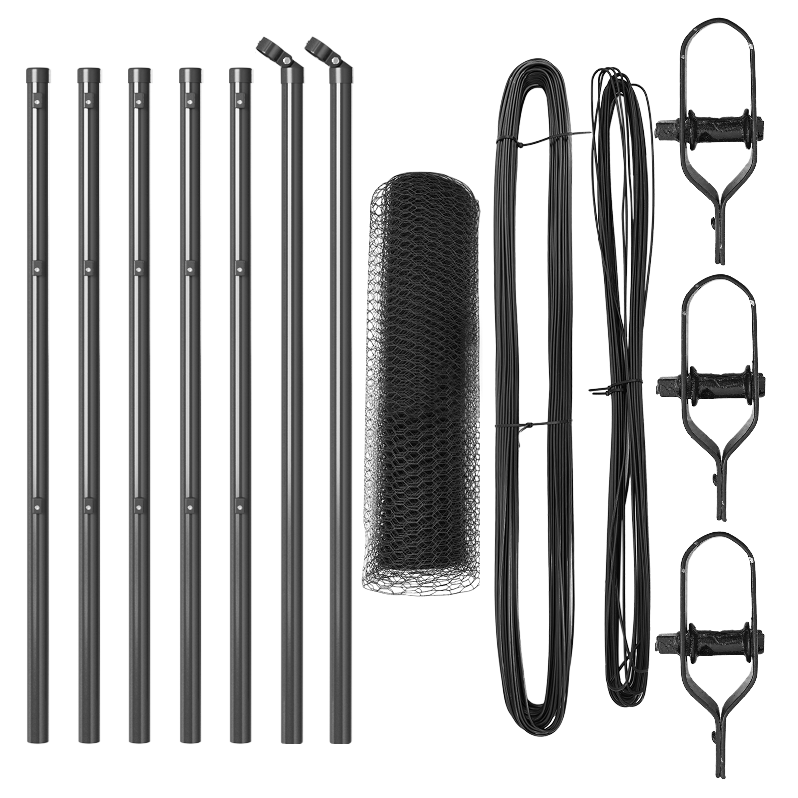 Hexagon Fence Grey 0.4x10 m Steel - Image 2