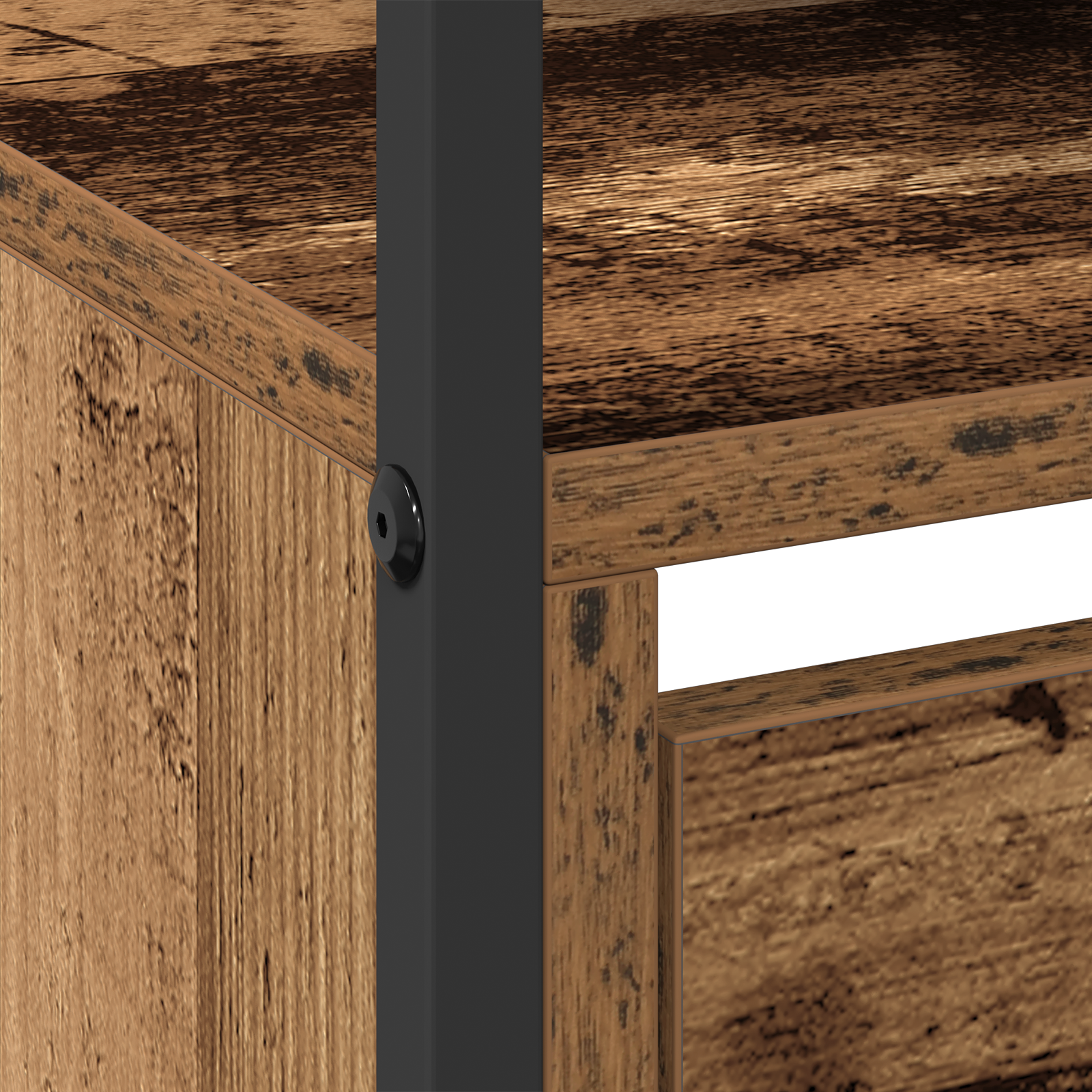 Shoe Cabinet with 4 Flip-Drawers Old Wood 100x34x112 cm - Image 9