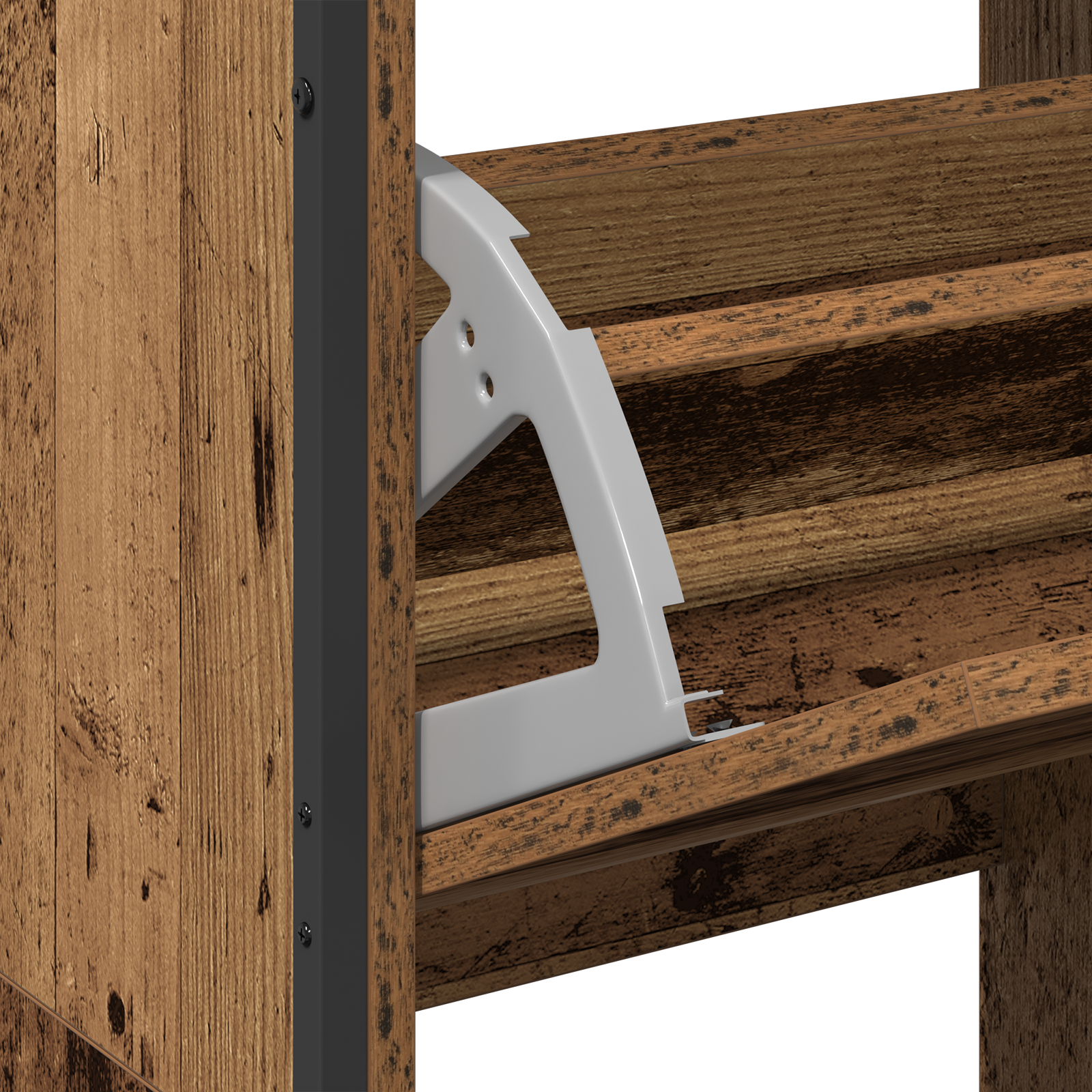 Shoe Cabinet with 4 Flip-Drawers Old Wood 100x34x112 cm - Image 10