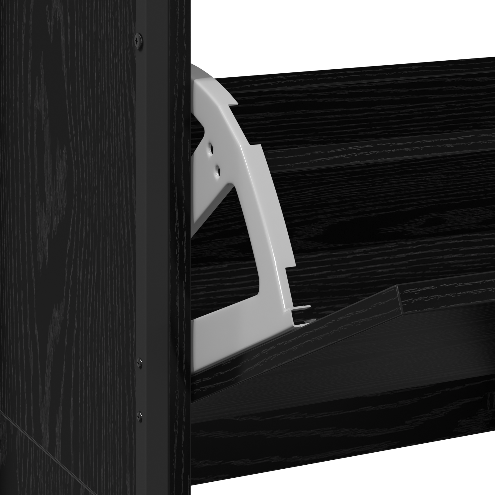 Shoe Cabinet with 4 Flip-Drawers Black Oak 100x34x112 cm - Image 10