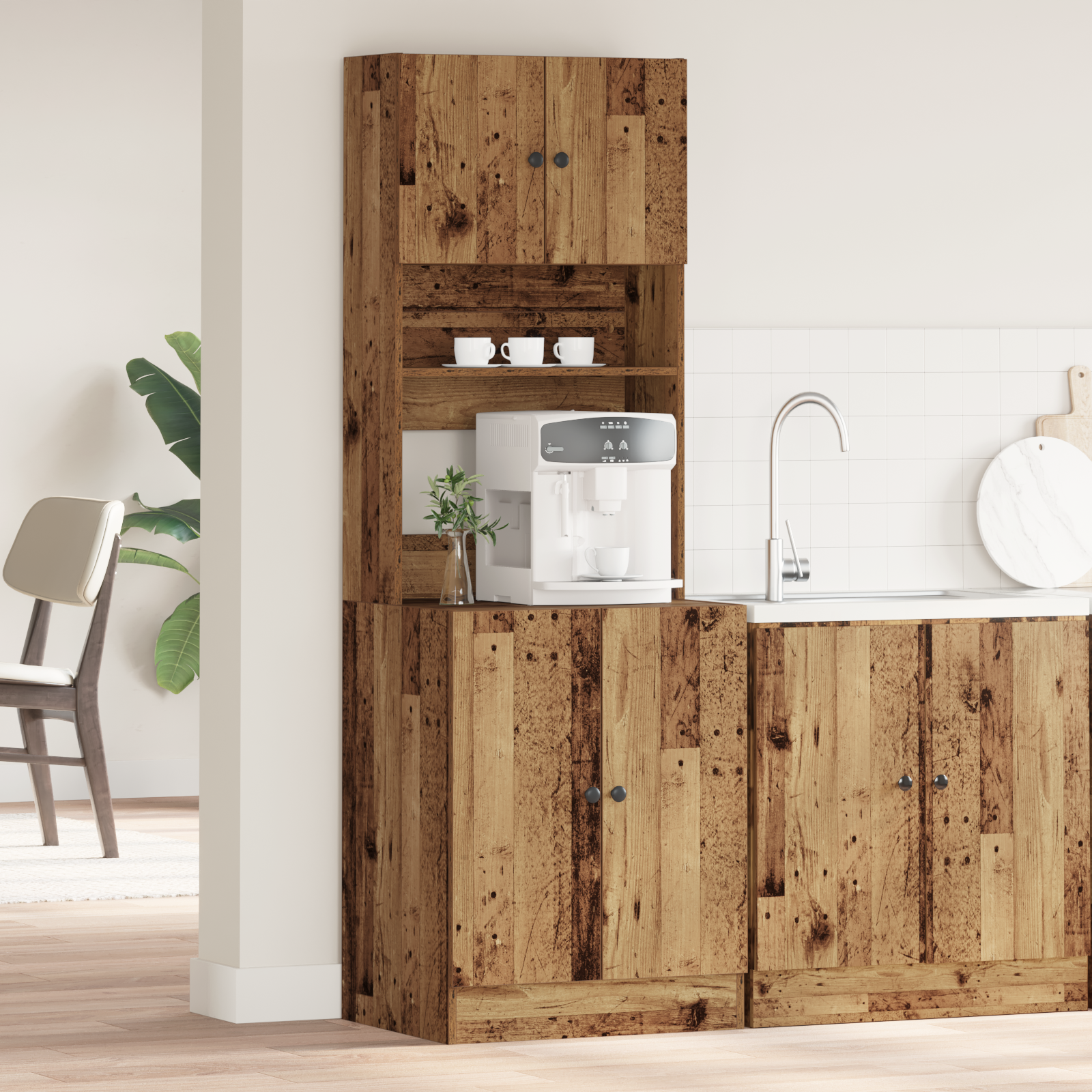 Kitchen Cabinet Old Wood 60x50x180 cm Engineered Wood