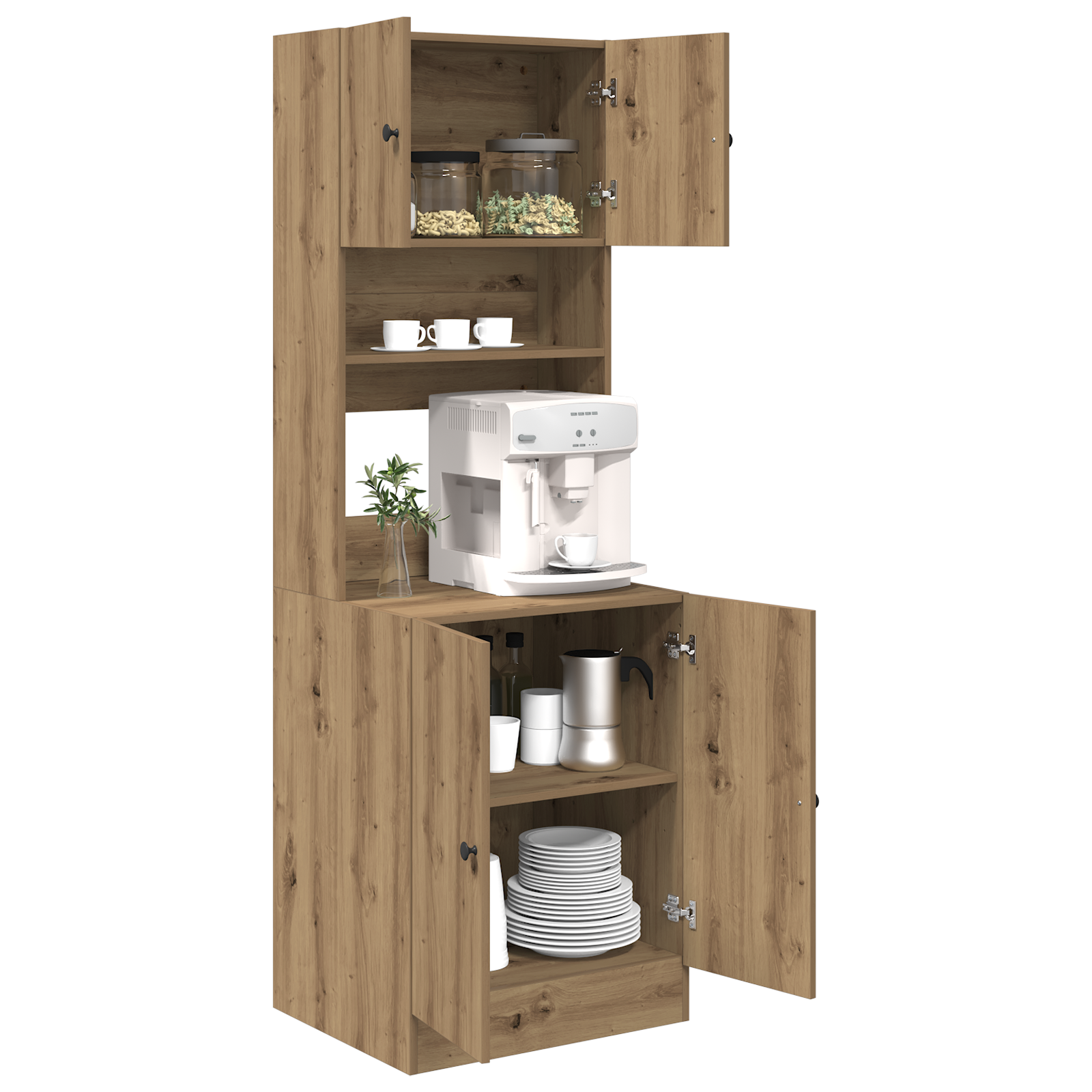 Kitchen Cabinet Artisan Oak 60x50x180 cm Engineered Wood - Image 3