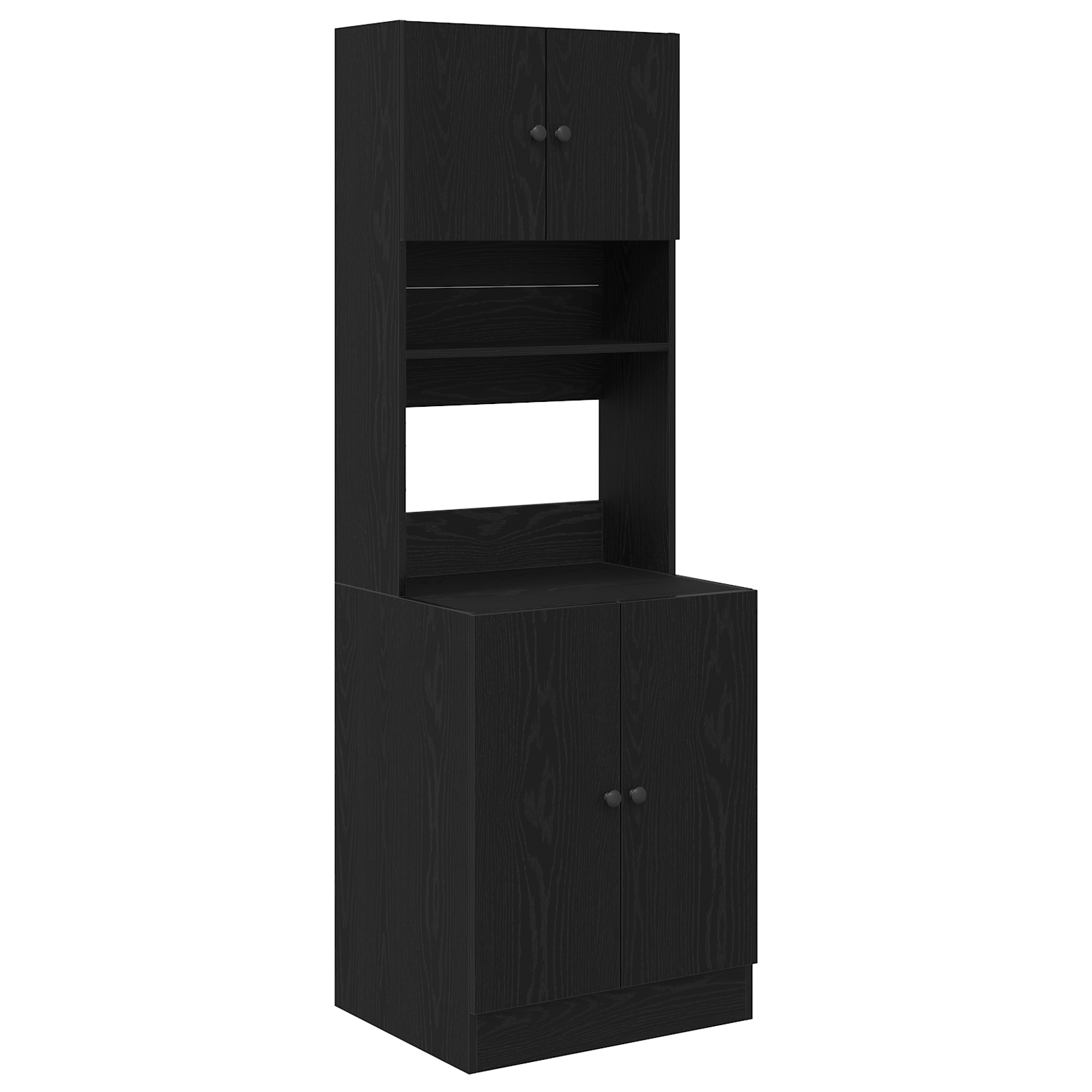 Kitchen Cabinet Black Oak 60x50x180 cm Engineered Wood - Image 2