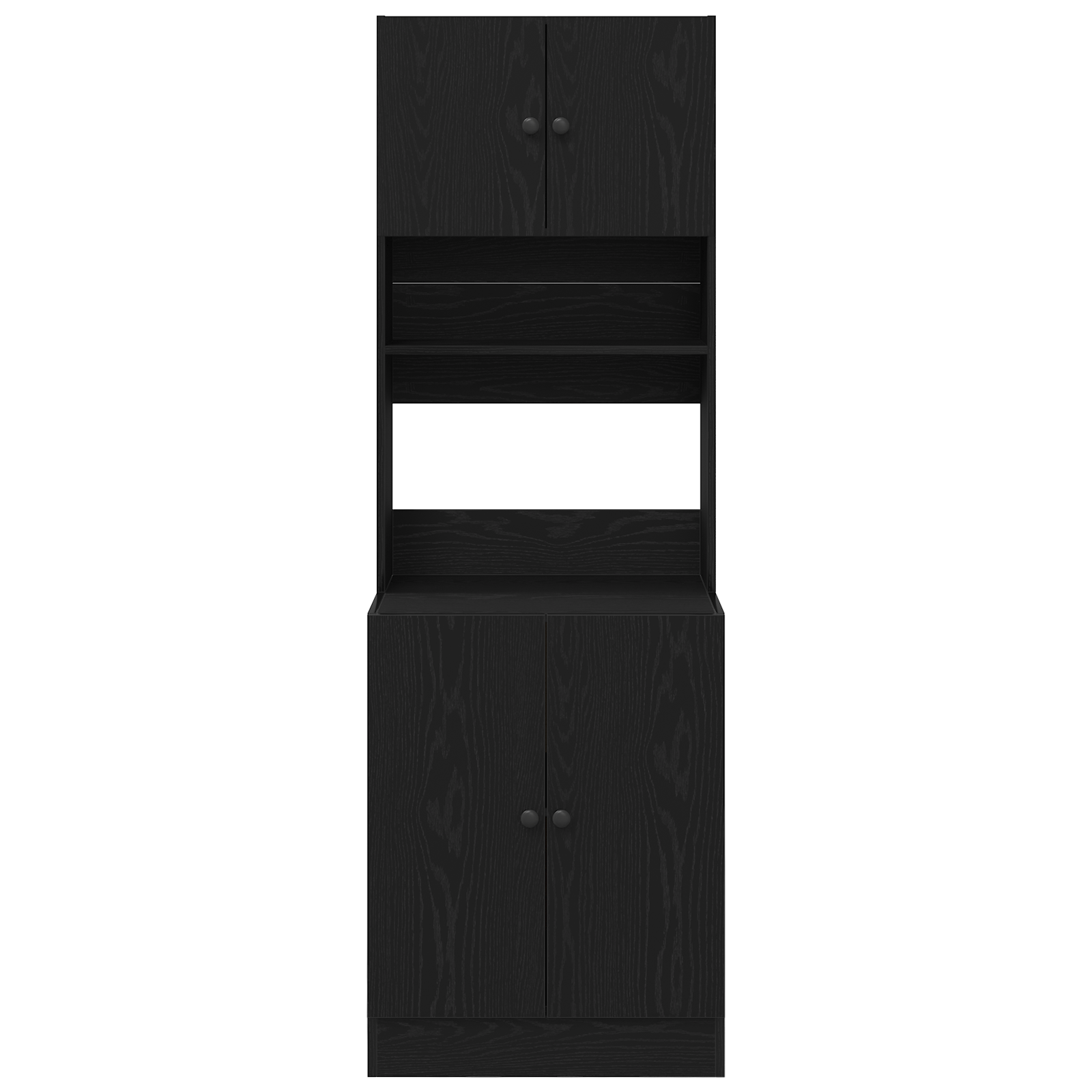 Kitchen Cabinet Black Oak 60x50x180 cm Engineered Wood - Image 6