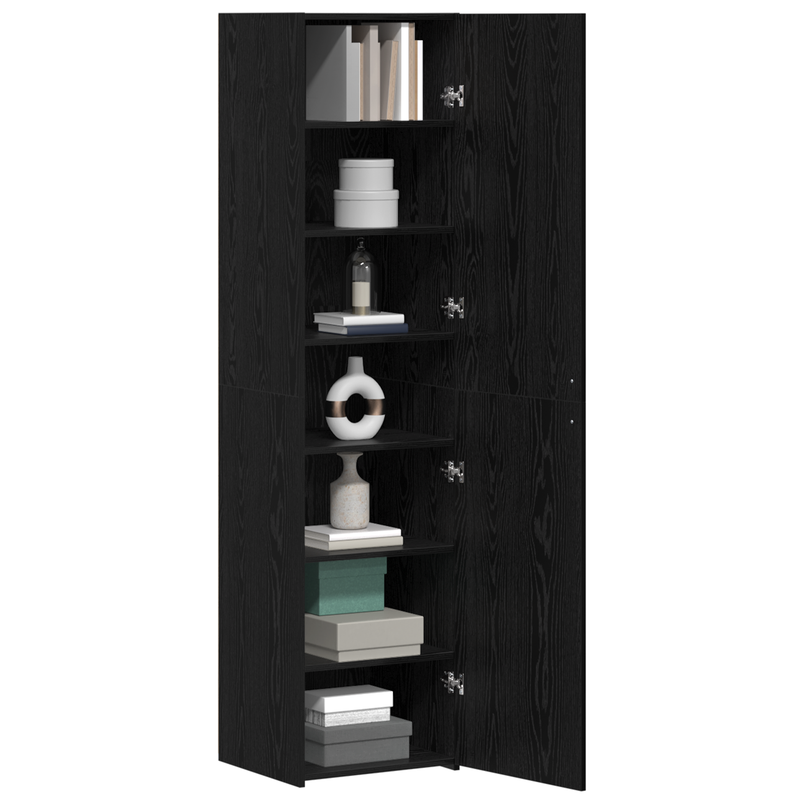 Thumbnail - vidaXL Hochboard Schwarze Eiche 45x42.5x185 cm Holzwerkstoff