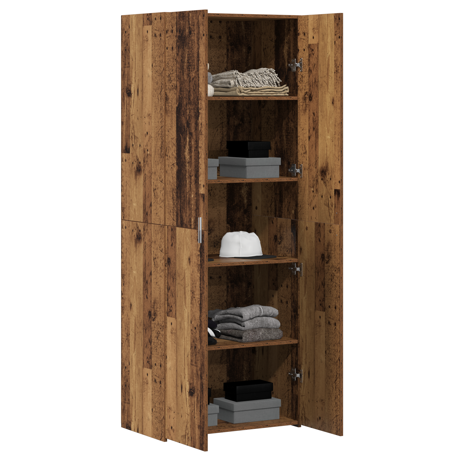 Highboard Old Wood 70x42.5x185 cm Engineered Wood - Image 3