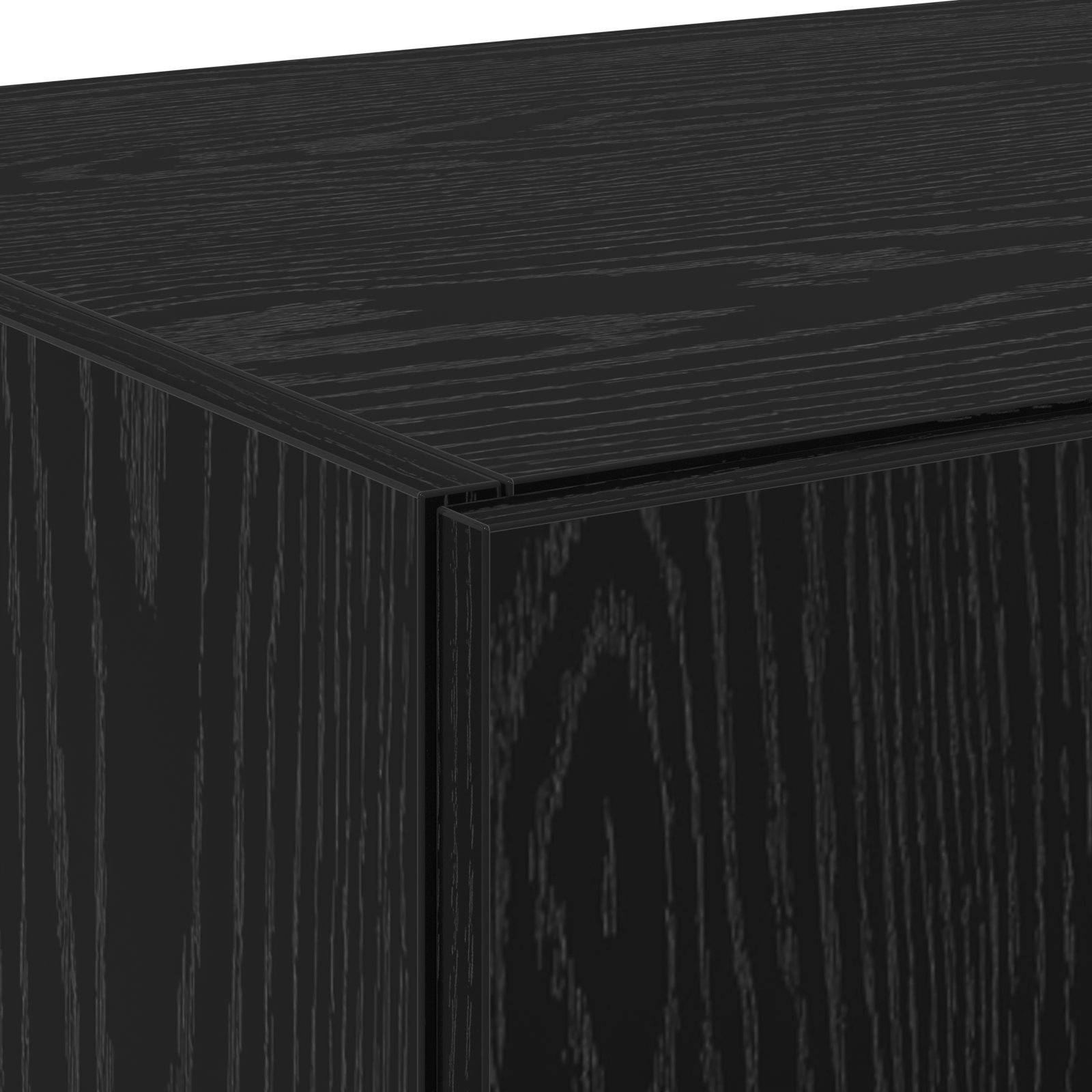 Highboard Black Oak 70x42.5x185 cm Engineered Wood - Image 9