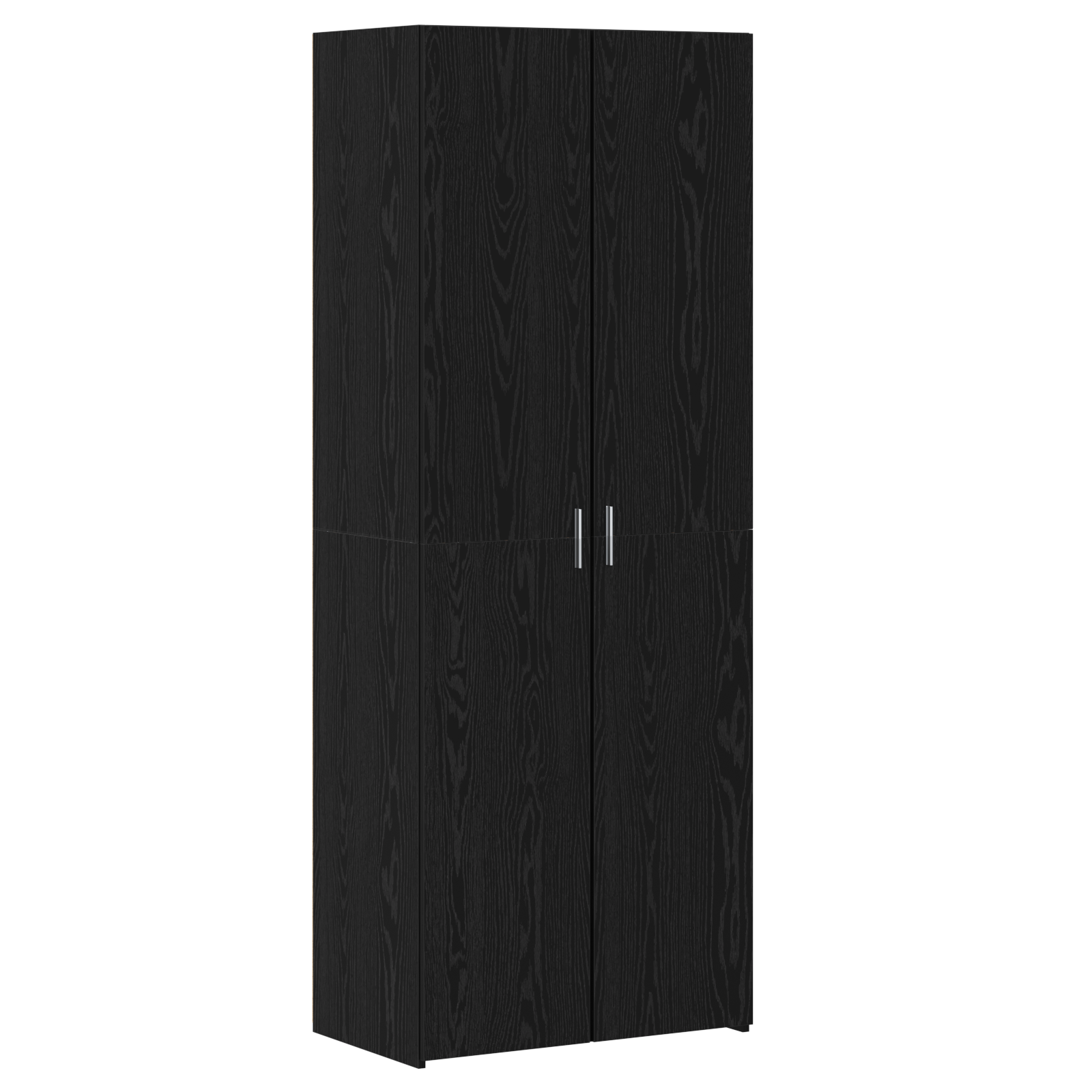 Highboard Black Oak 70x42.5x185 cm Engineered Wood - Image 2