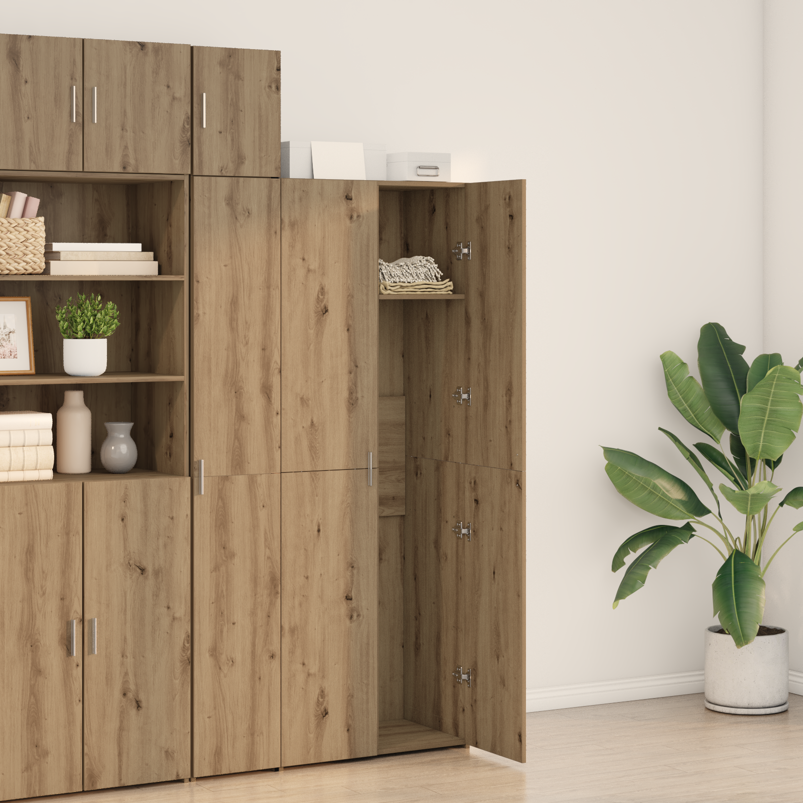 Highboard Artisan Oak 70x42.5x185 cm Engineered Wood - Image 4