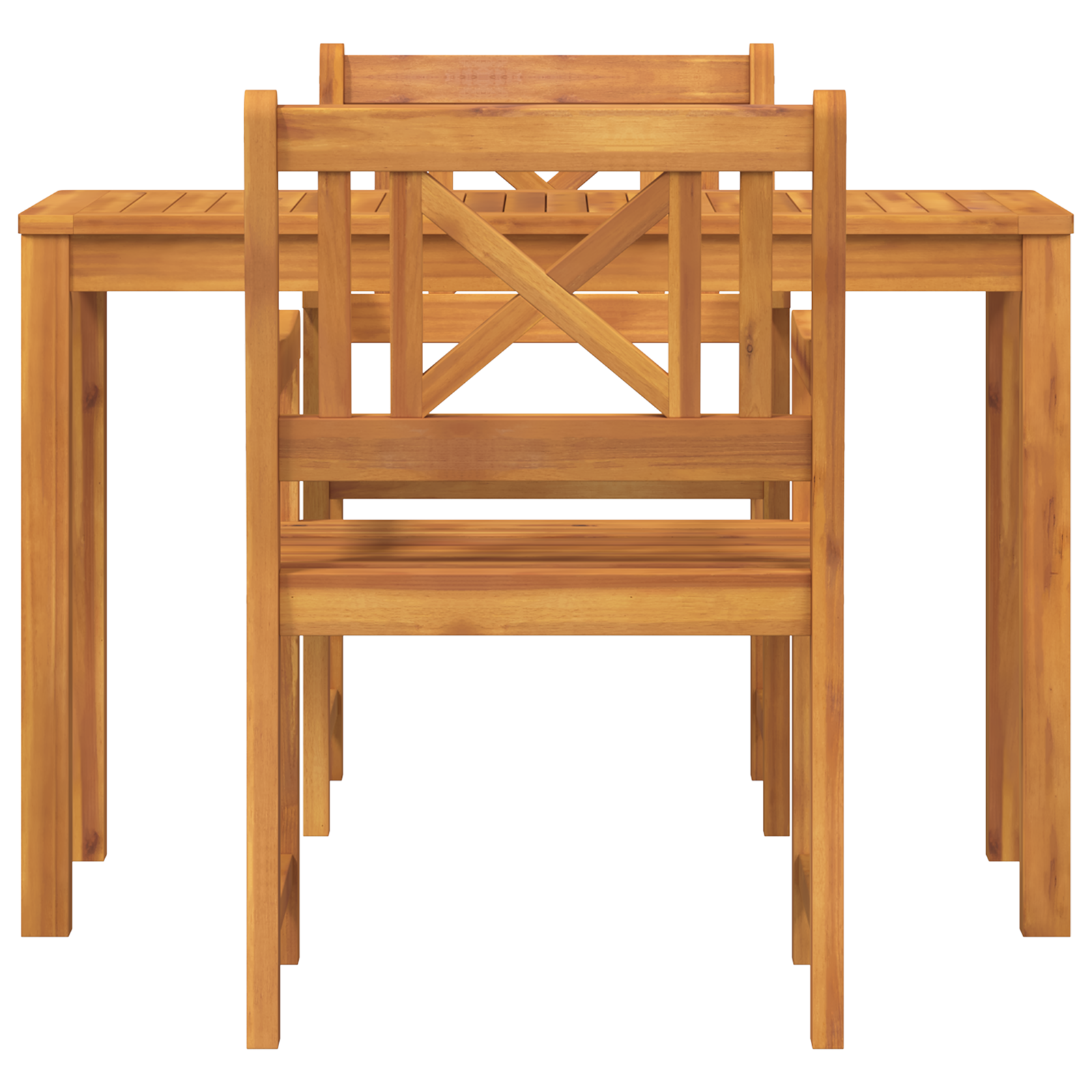 Градински столове 2 бр 56x56x90 см Масивна акациева дървесина - Image 7