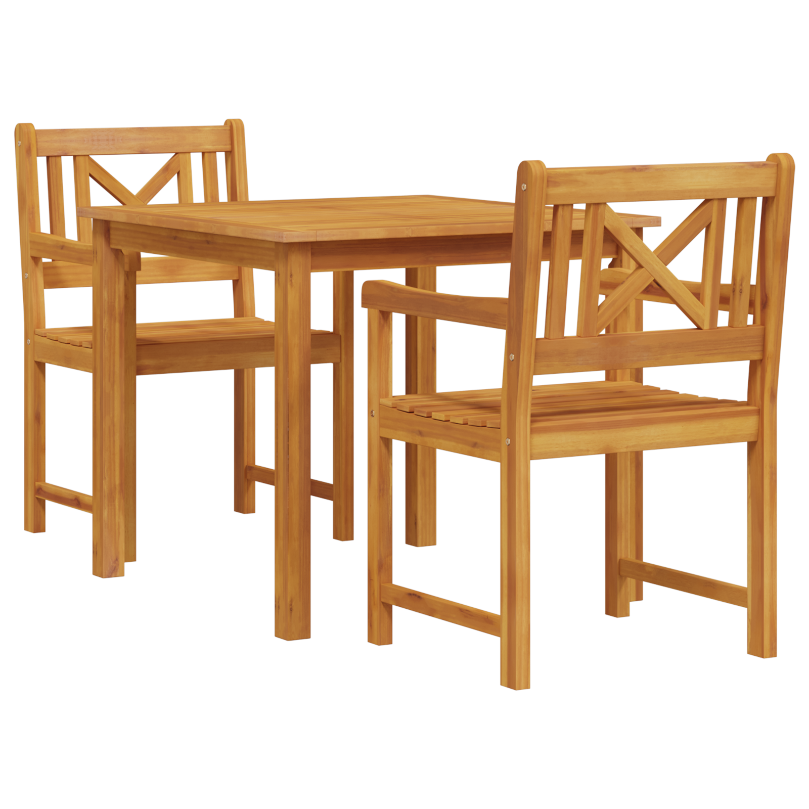 3 Piece Garden Dining Set Solid Wood Acacia - Image 2