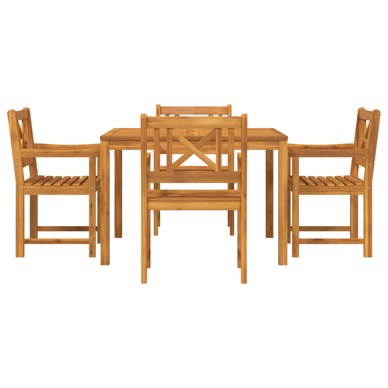 5 Piece Garden Dining Set Solid Wood Acacia - Image 7