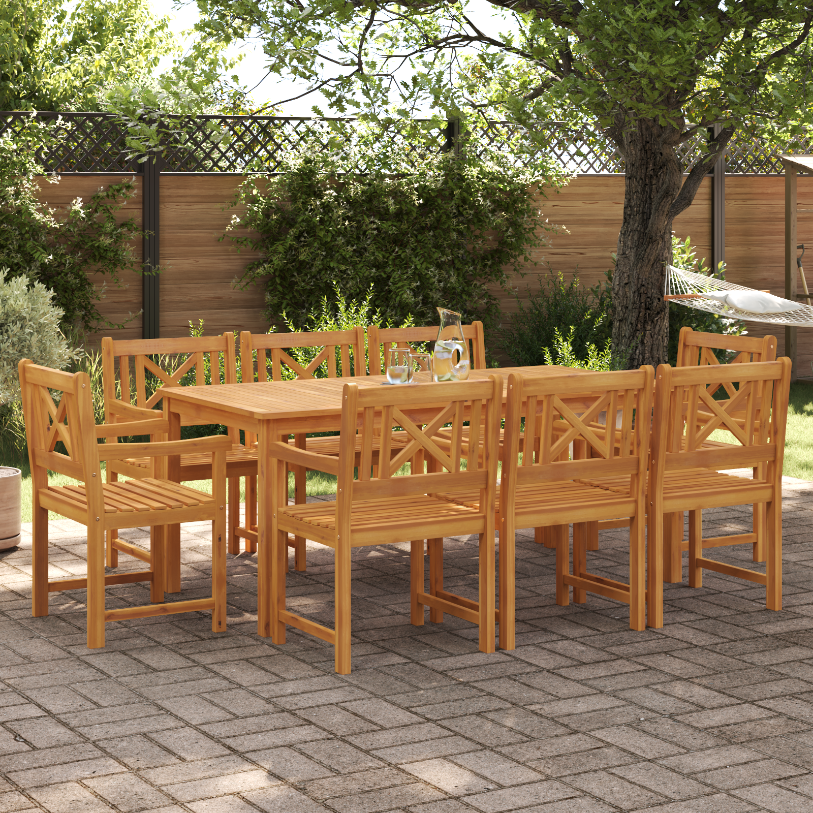 Sedia da giardino 2 pz 56x56x90 cm Legno massello di acacia 3375661
